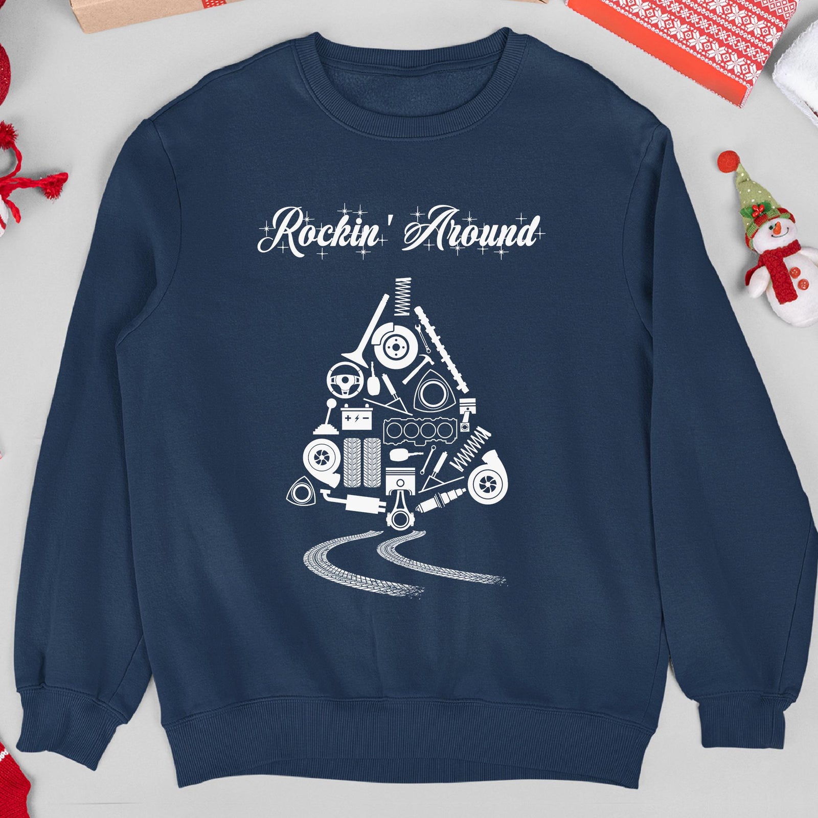 Car Parts Christmas Tree Sweatshirt, view 6