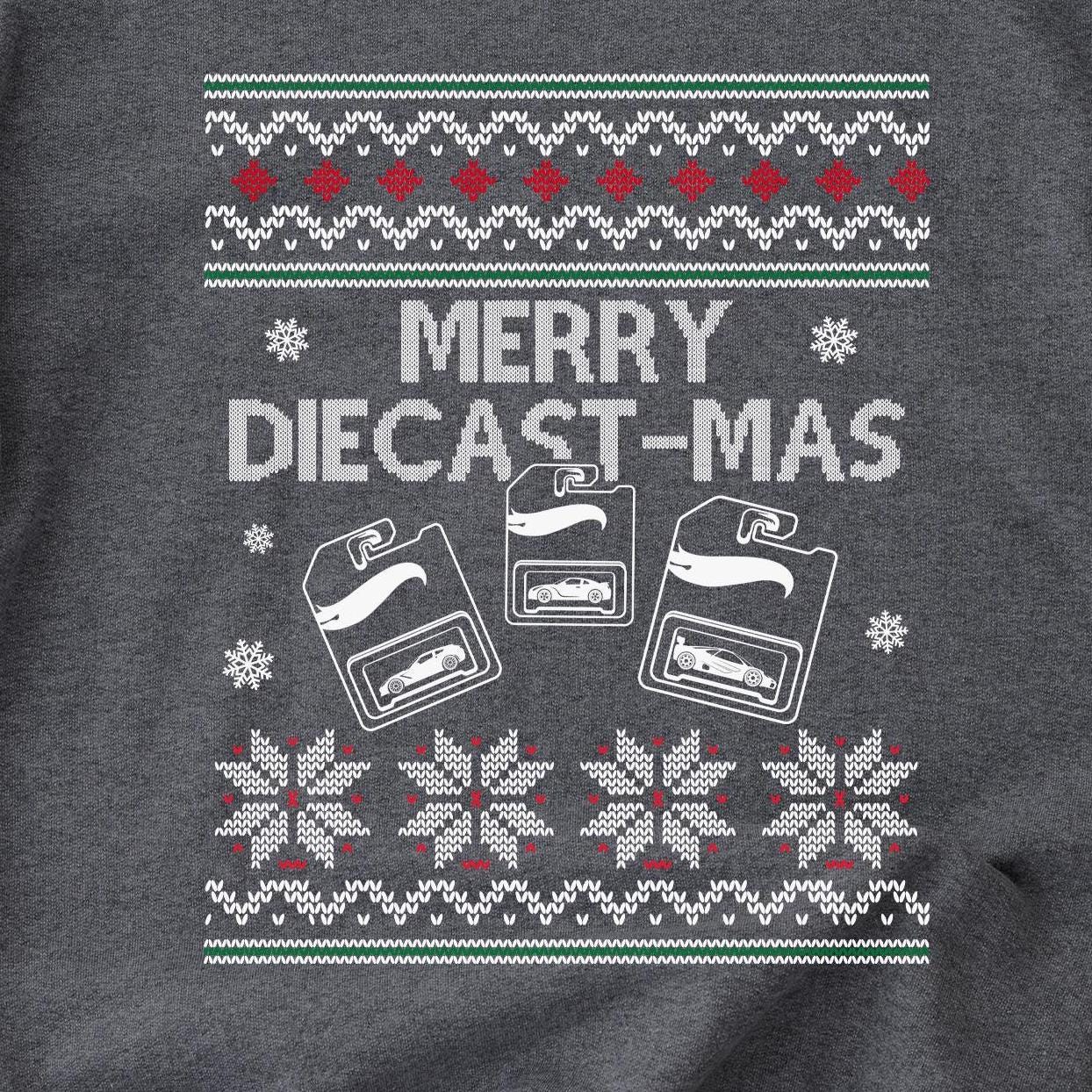 Merry Diecast-Mas Ugly Christmas Sweatshirt, view 2