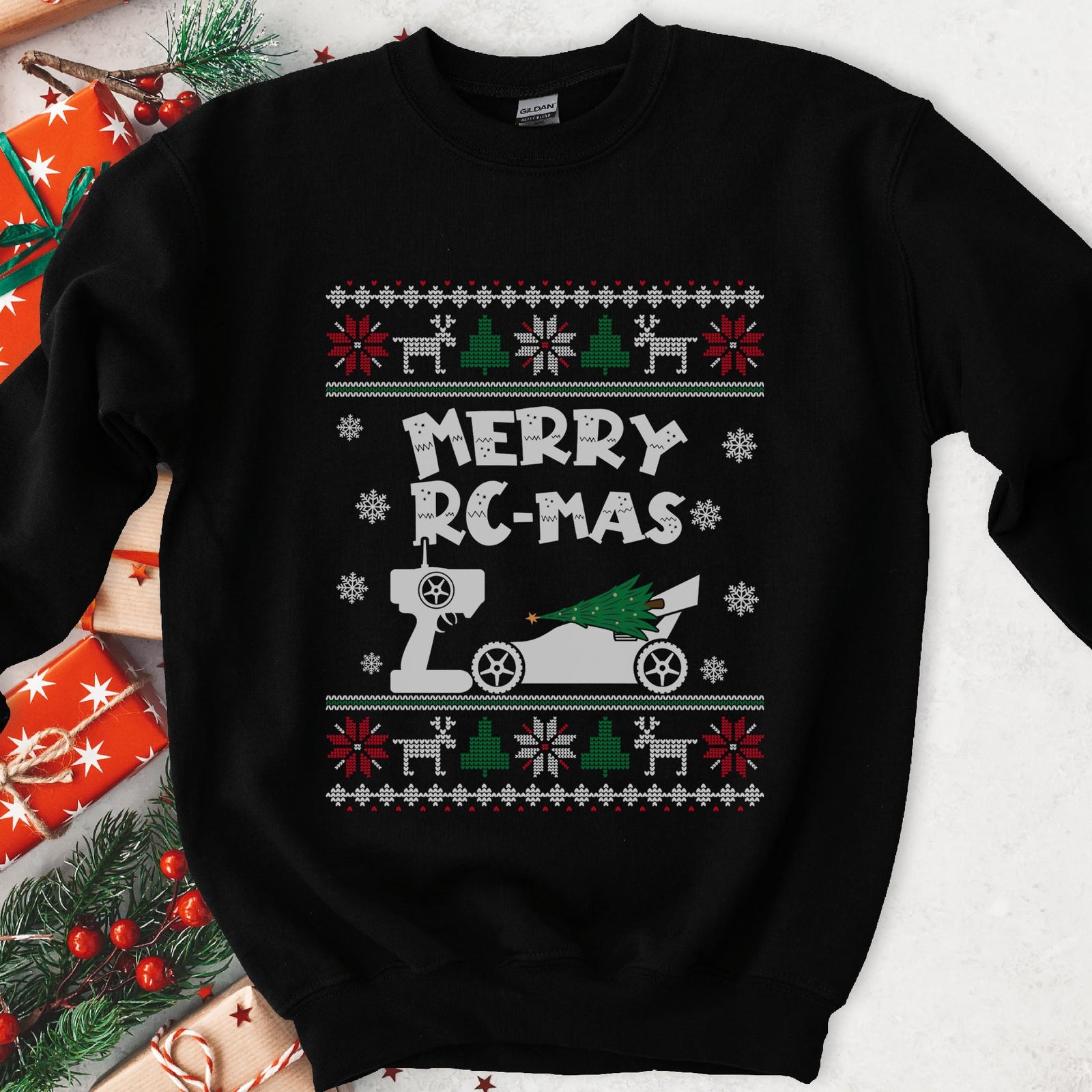 Merry RC-mas Ugly Christmas Sweatshirt, view 3