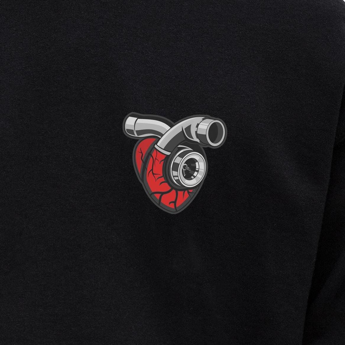 Boost Heart hoodie - print close-up