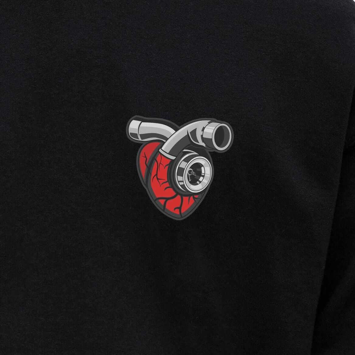 Boost Heart hoodie - print close-up