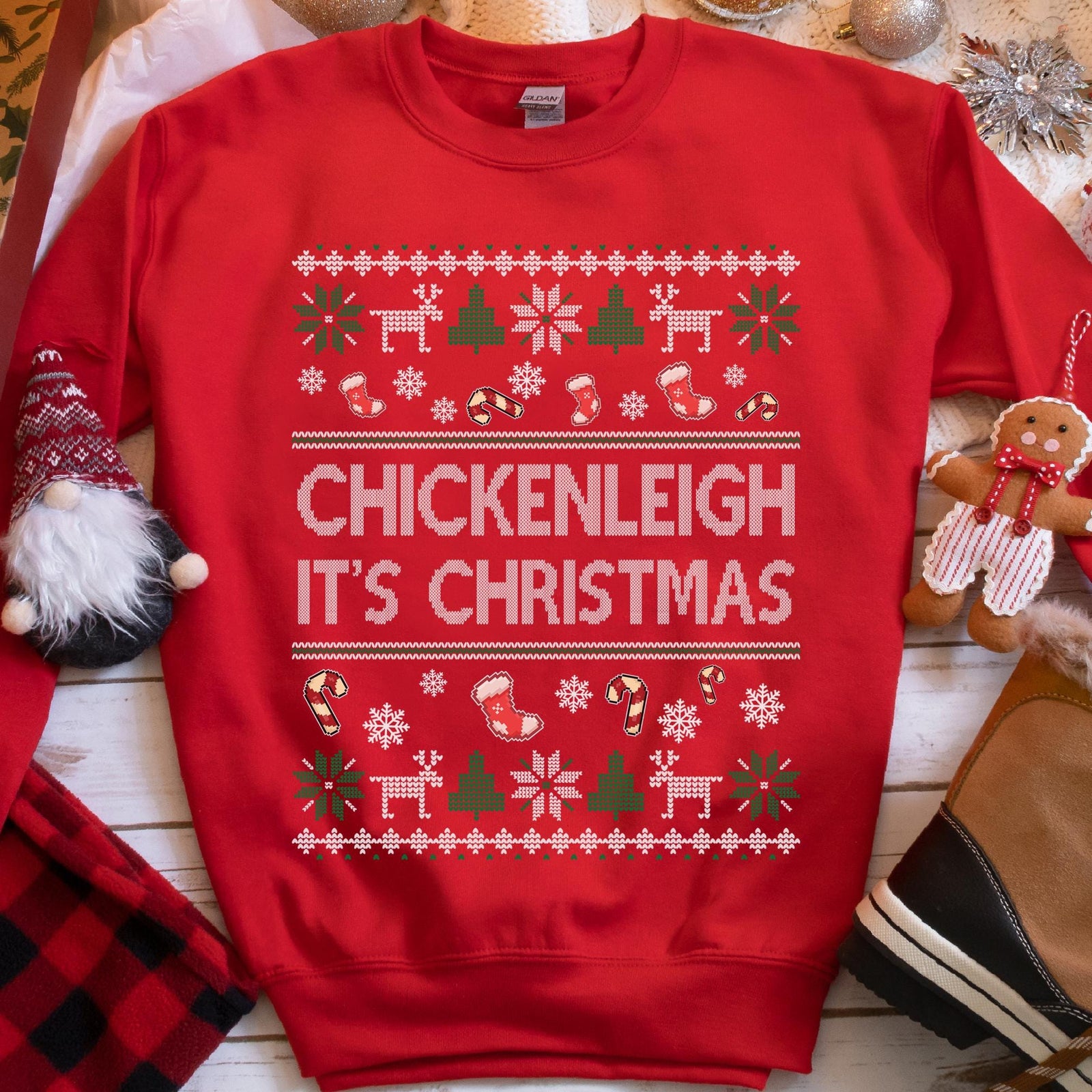Chickenleigh It's Christmas Sweatshirt - Red