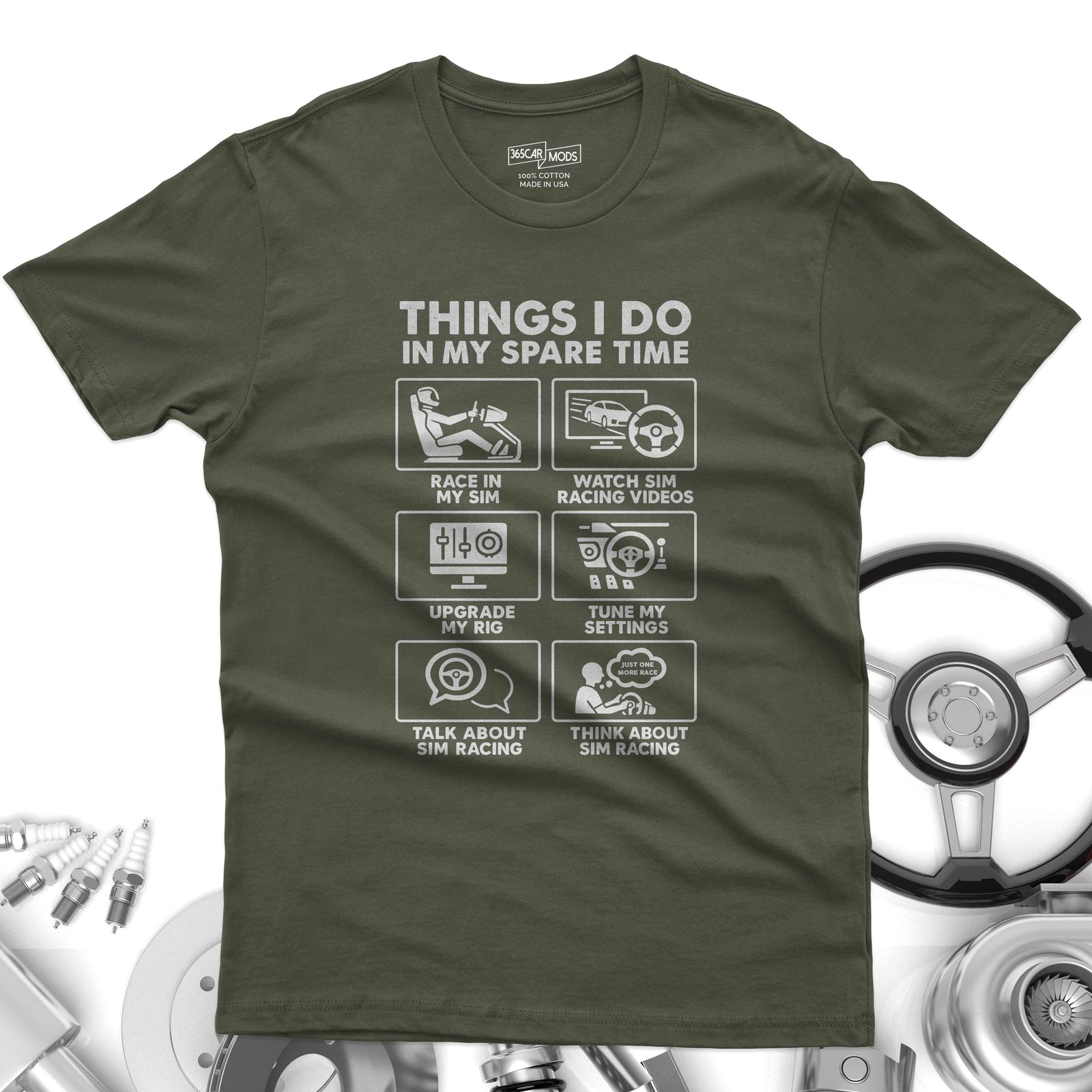 SIM Racing Things I Do In My Spare Time T-Shirt | Sim Rig Gift