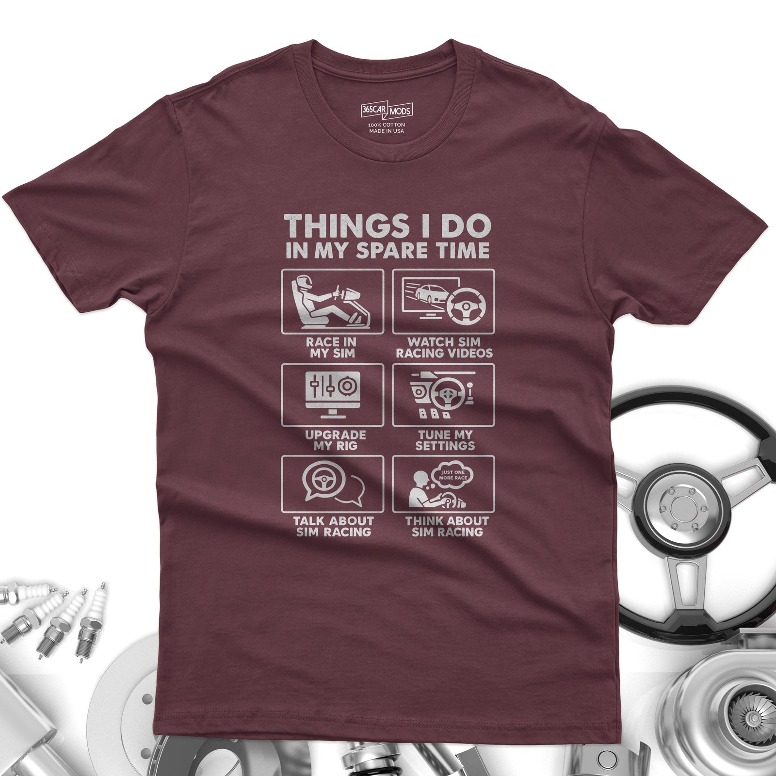 SIM Racing Things I Do In My Spare Time T-Shirt | Sim Rig Gift