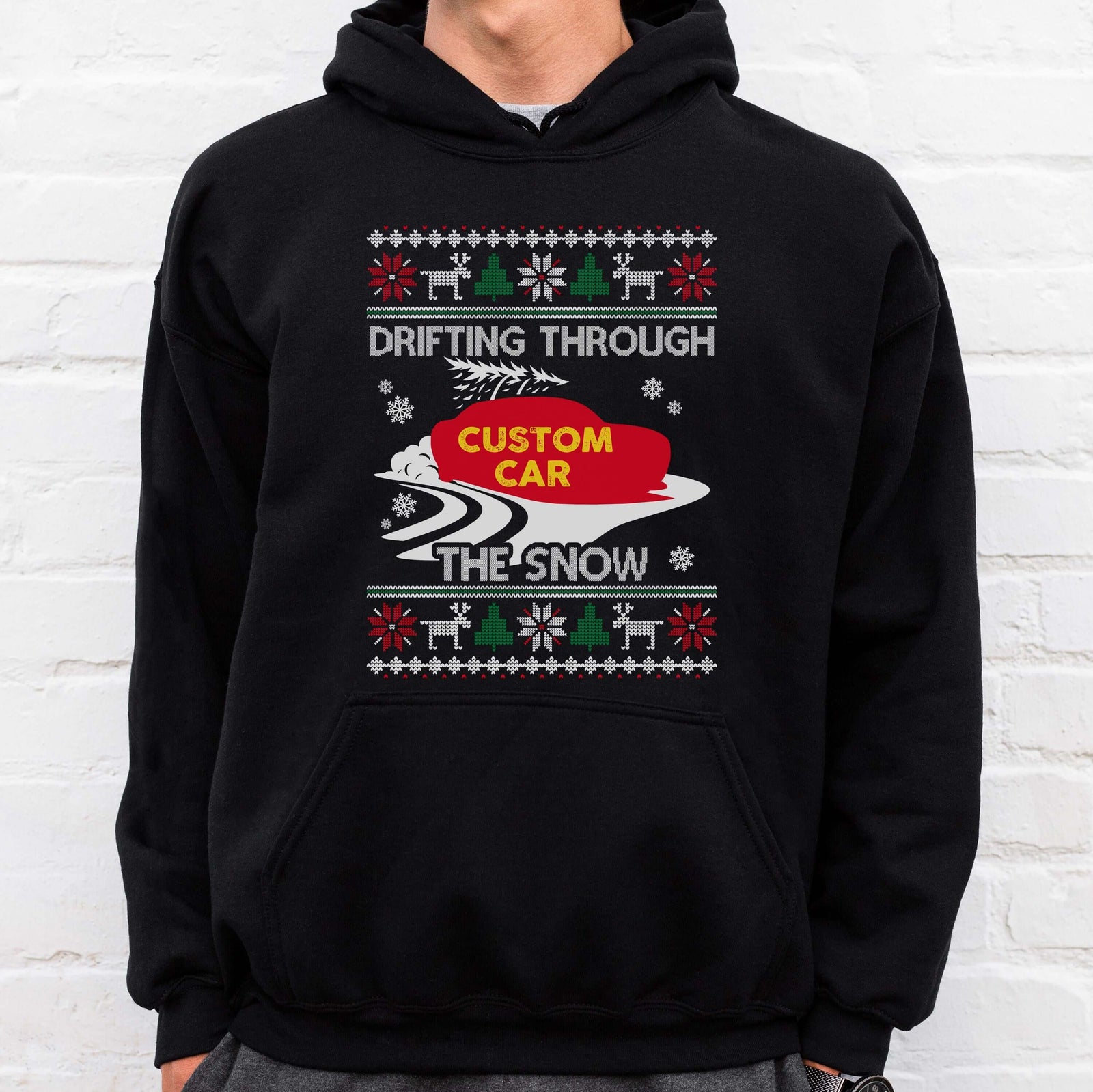 Drifting Through the Snow hoodie - lifestyle photo