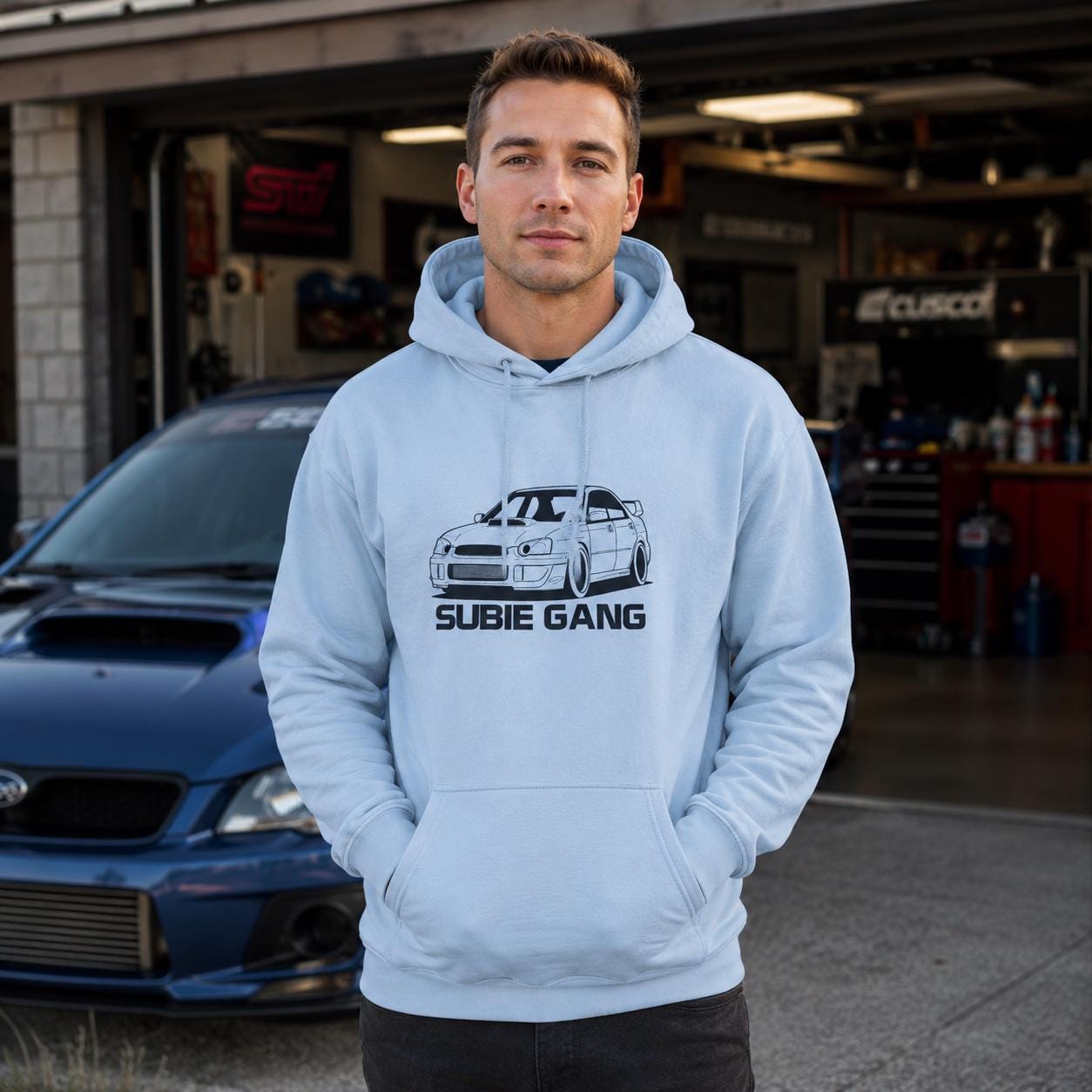 JDM AWD Rally Car hoodie - lifestyle photo