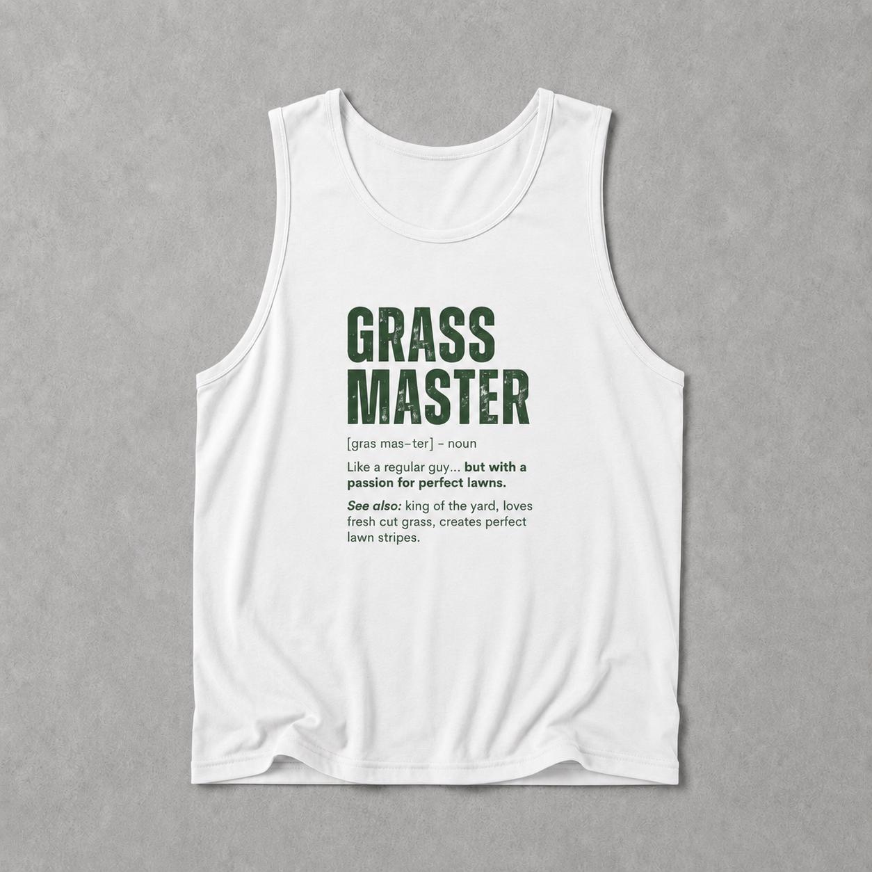 Grass Master Tank Top | Funny Lawn Care Definition Gift