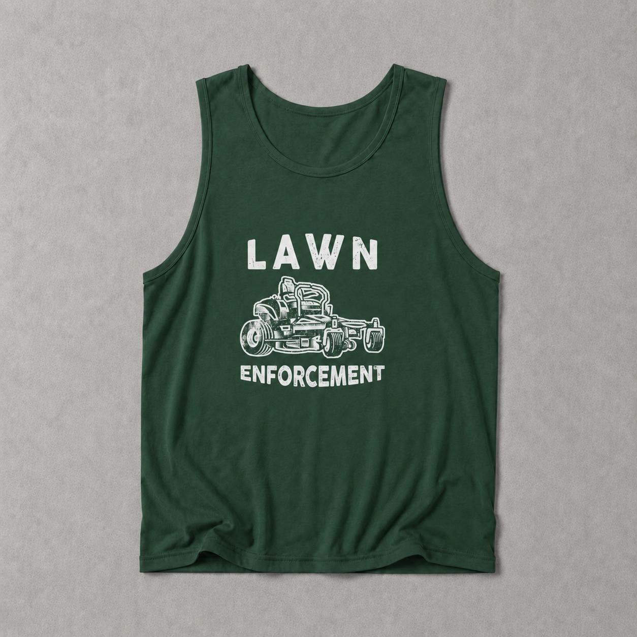 Lawn Enforcement Officer Tank Top | Funny Mowing Gift