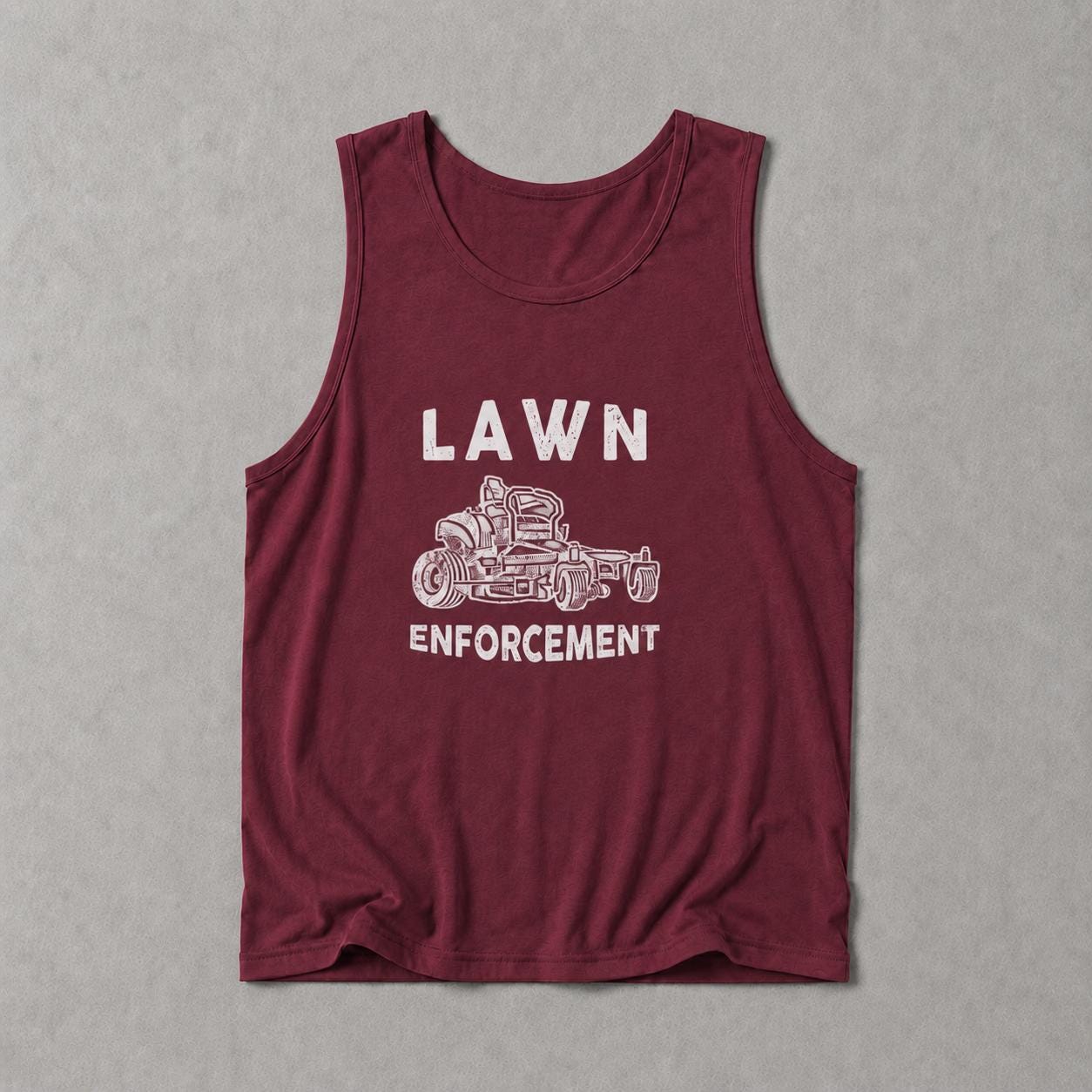 Lawn Enforcement Officer Tank Top | Funny Mowing Gift