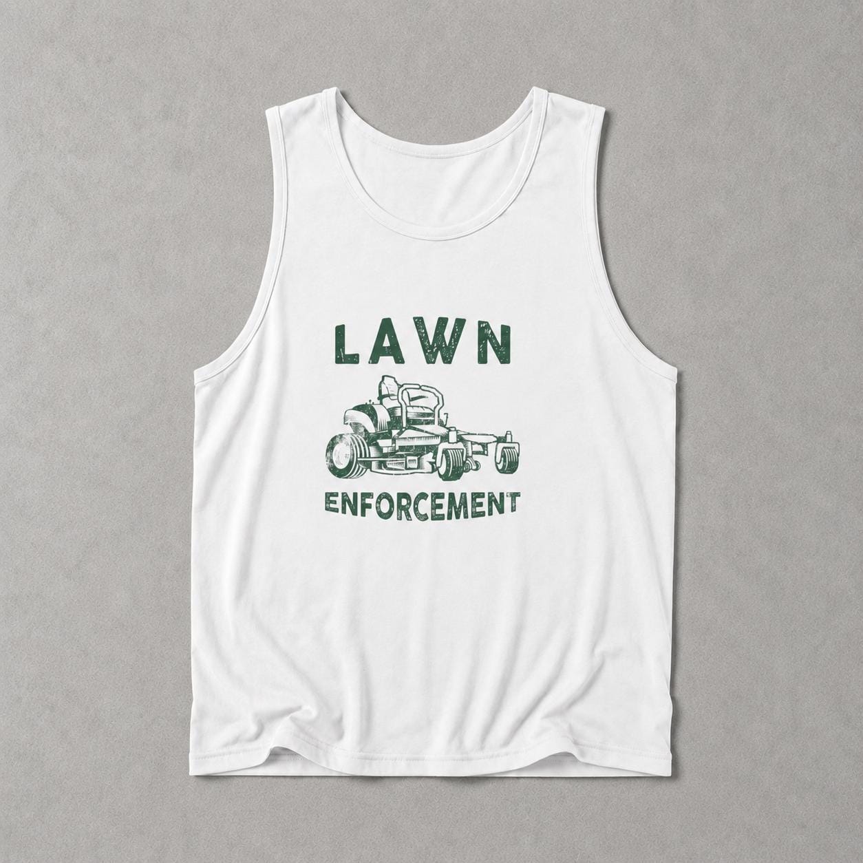 Lawn Enforcement Officer Tank Top | Funny Mowing Gift