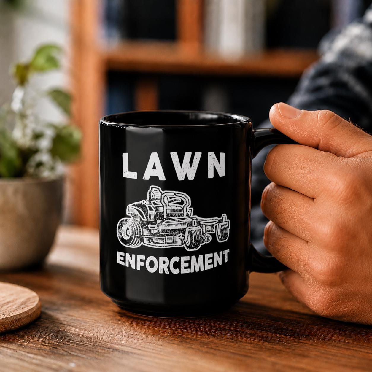 Lawn Enforcement Mug | Funny Lawn Mowing Humor Gift