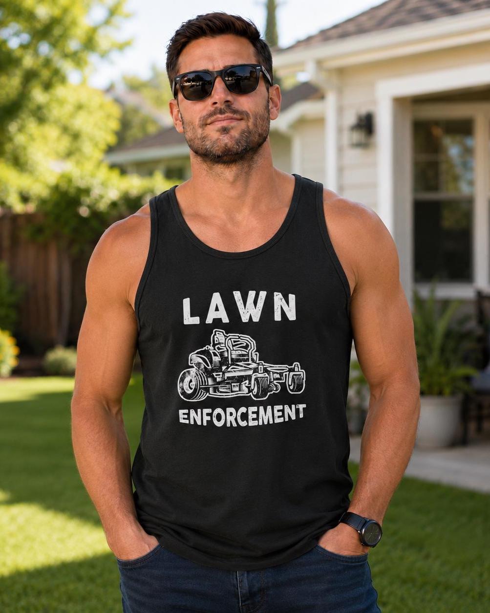 Lawn Enforcement Officer Tank Top