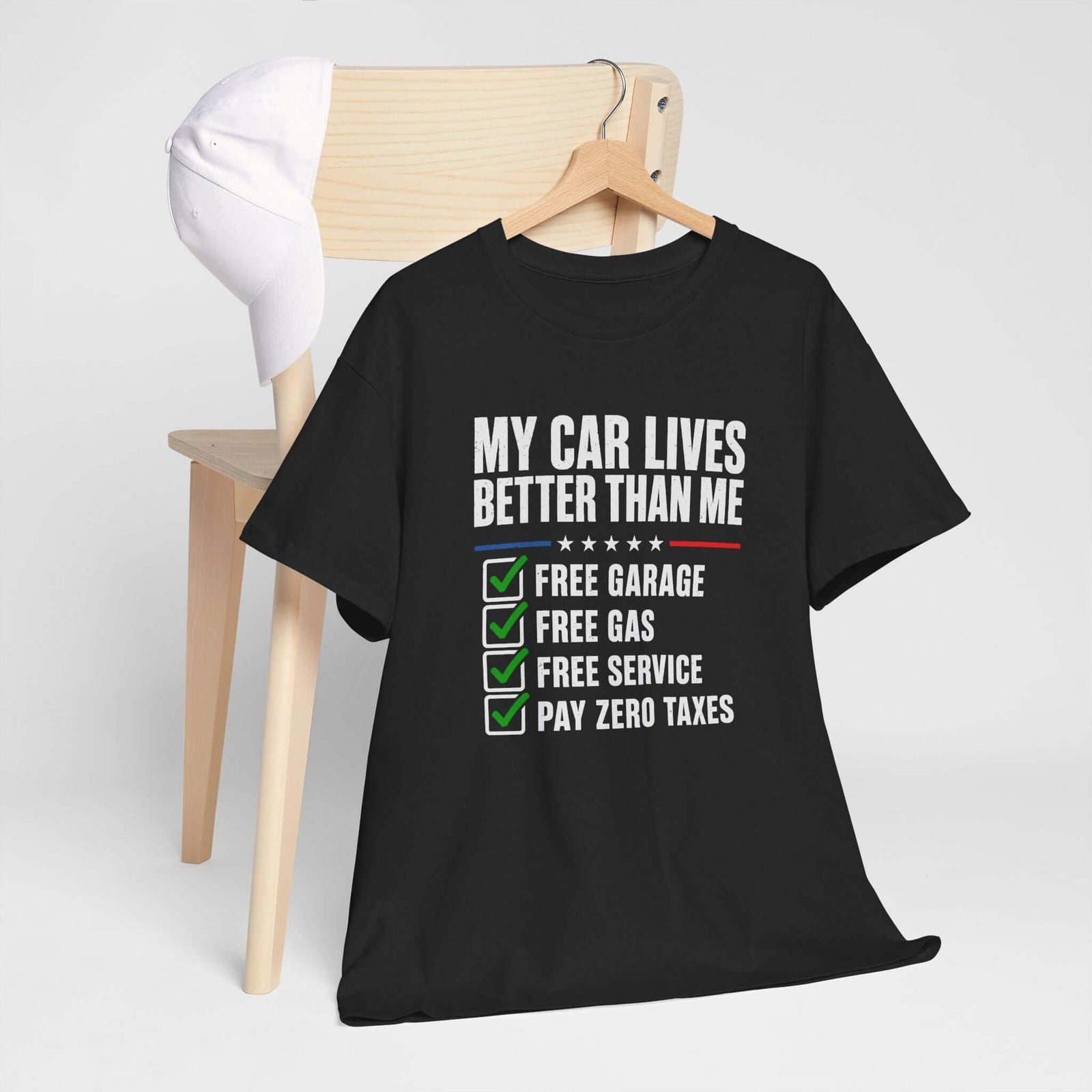 My Car Lives Better Than Me T-Shirt - lifestyle photo