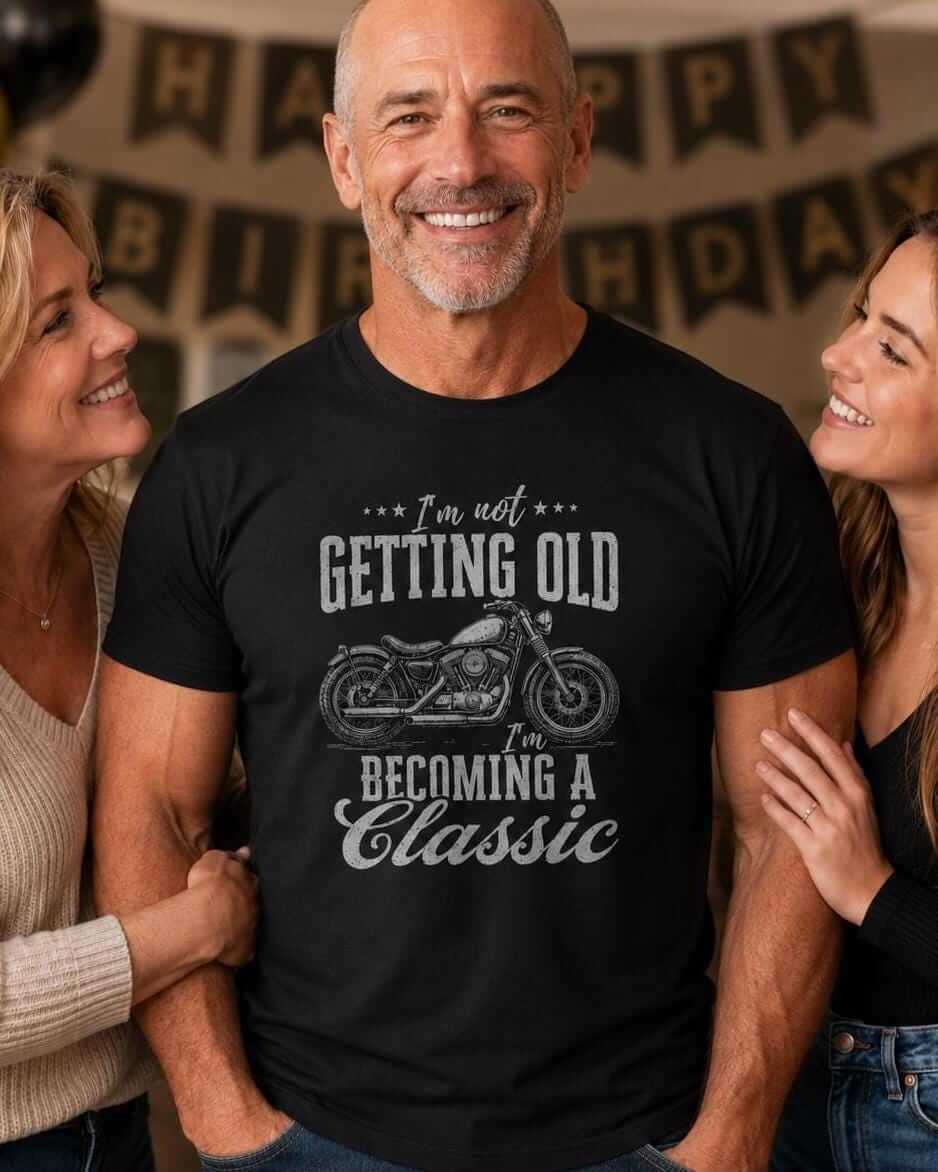 Becoming a Classic Motorcycle T-Shirt - lifestyle photo