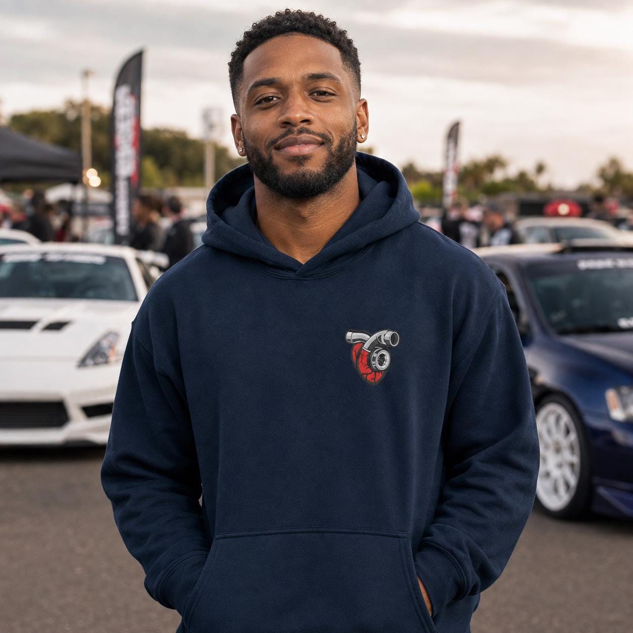 Boost Heart hoodie - lifestyle photo