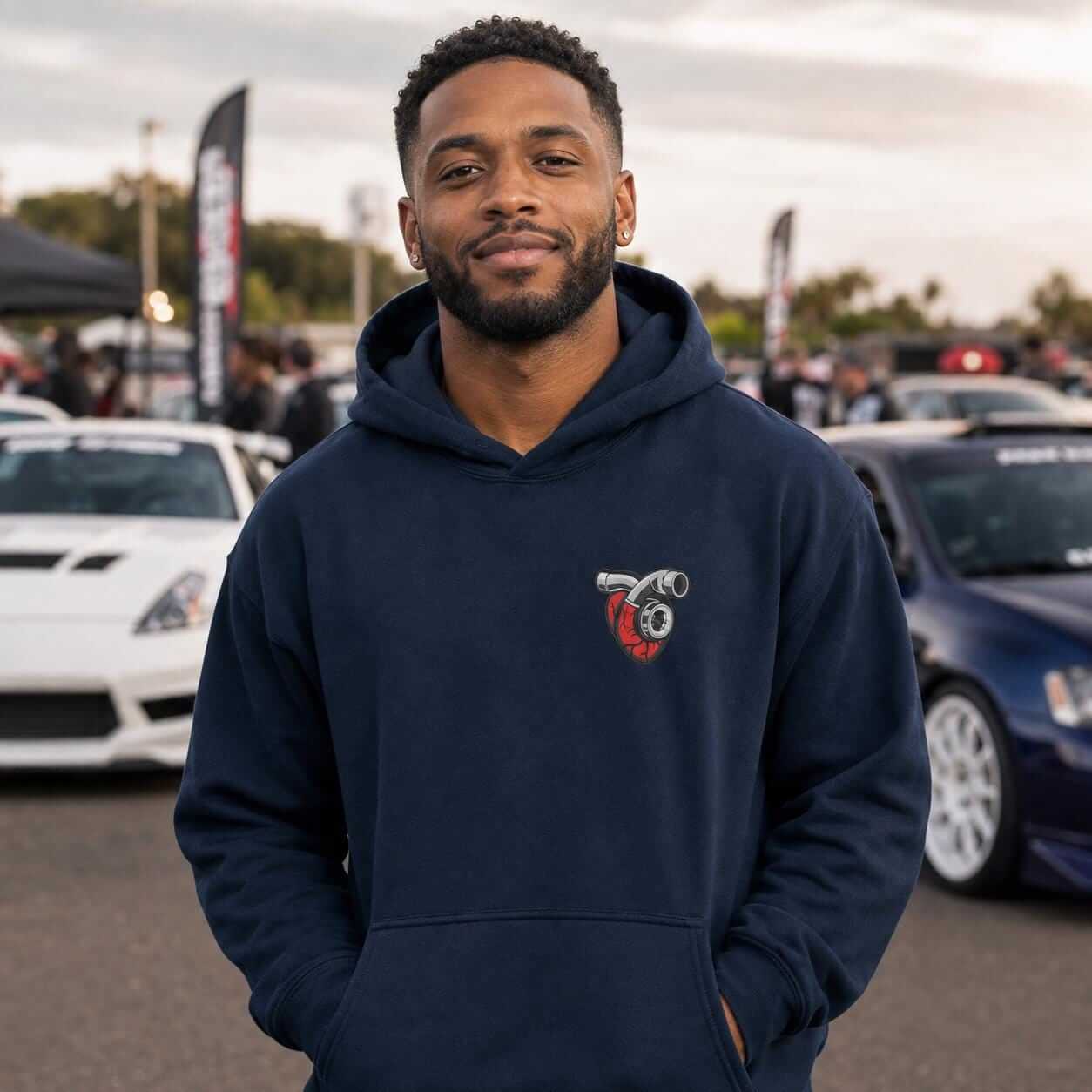 Boost Heart hoodie - lifestyle photo