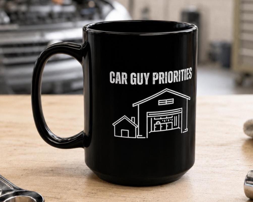 Car Guy Priorities Coffee Mug - lifestyle photo