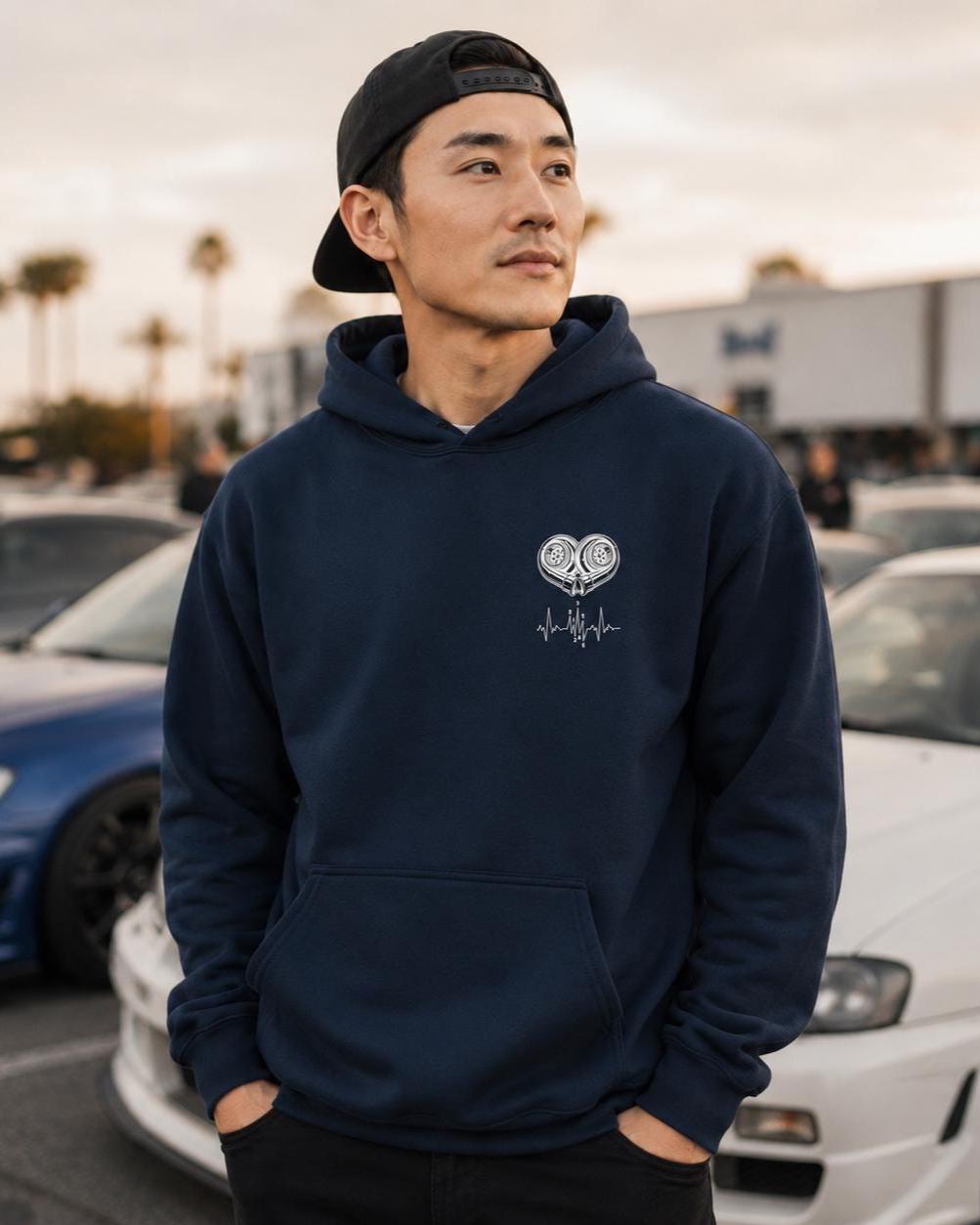 Turbo Heartbeat hoodie - lifestyle photo