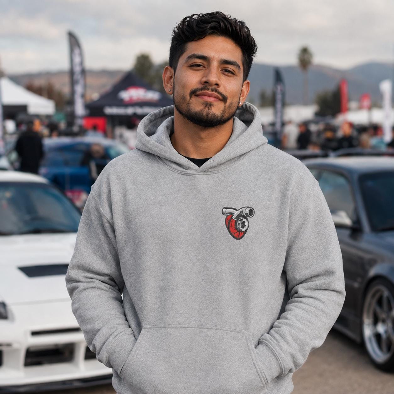 Boost Heart hoodie - lifestyle photo