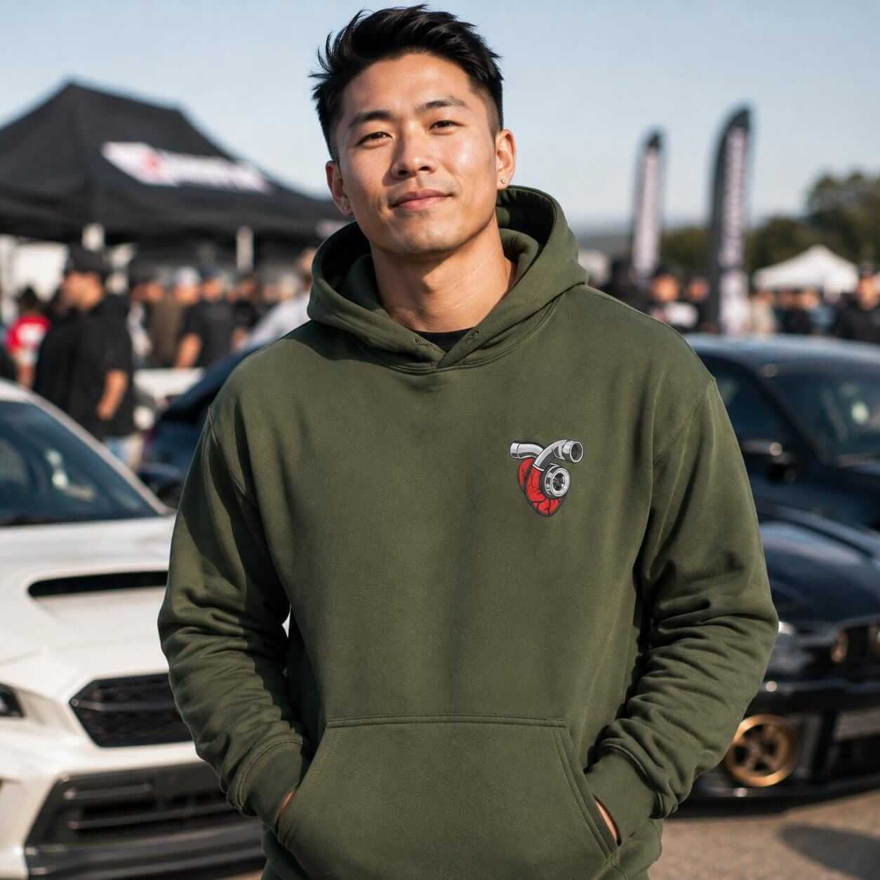 Boost Heart hoodie - lifestyle photo