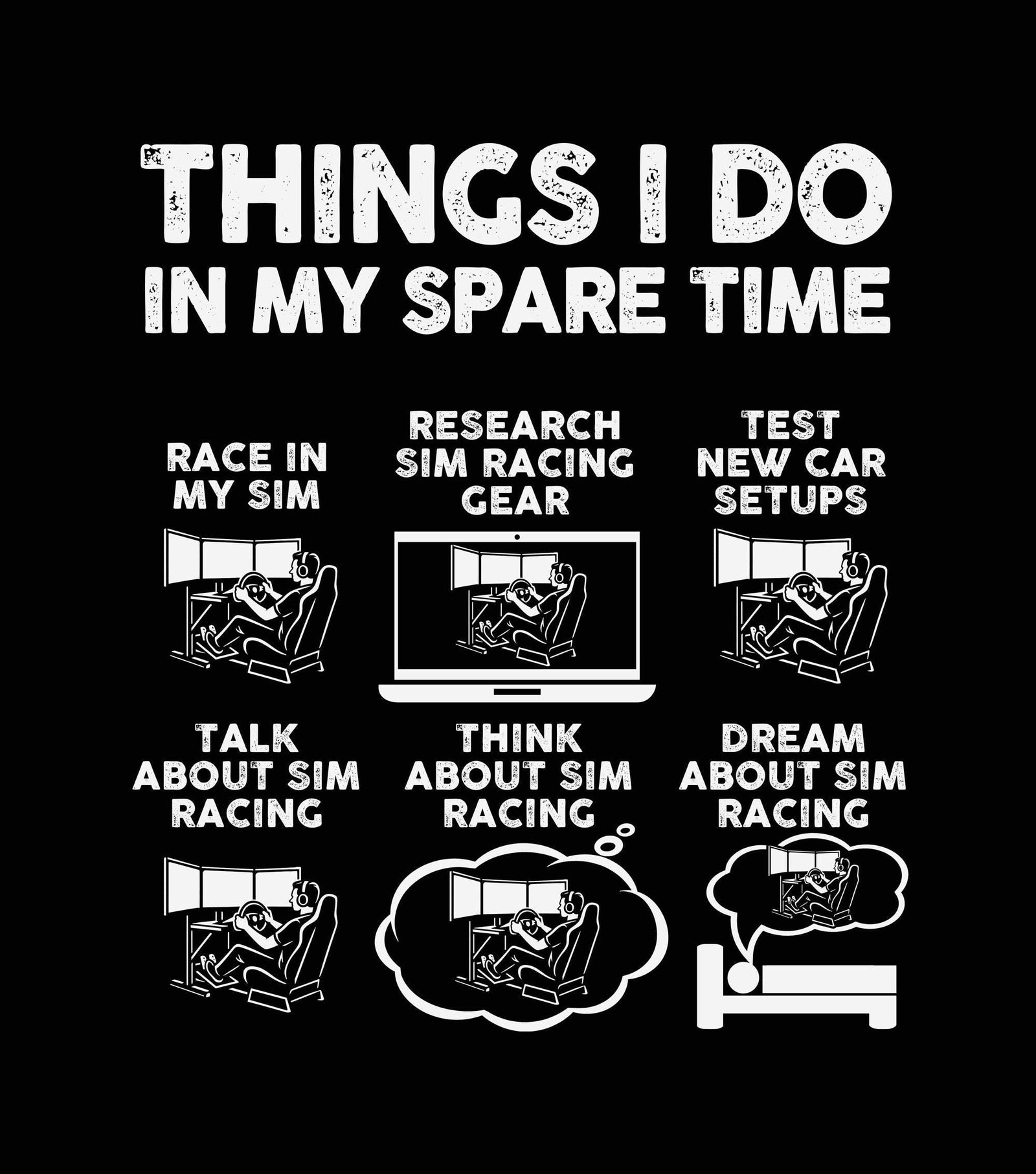 Things I Do In My Spare Time SIM Racing Mug | Sim Racer Gift