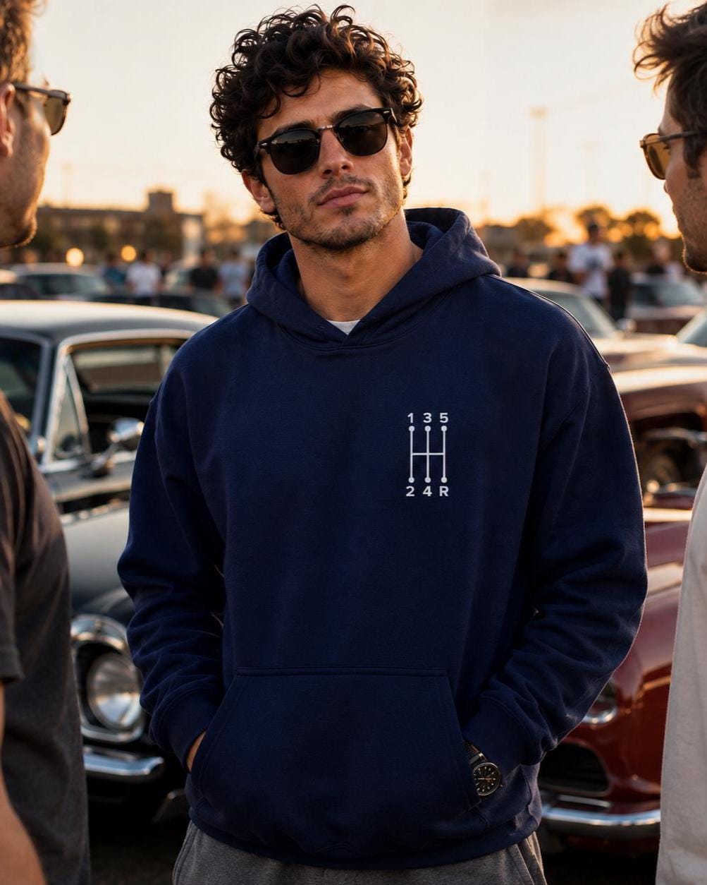 5 Speed Shift Pattern hoodie - lifestyle photo