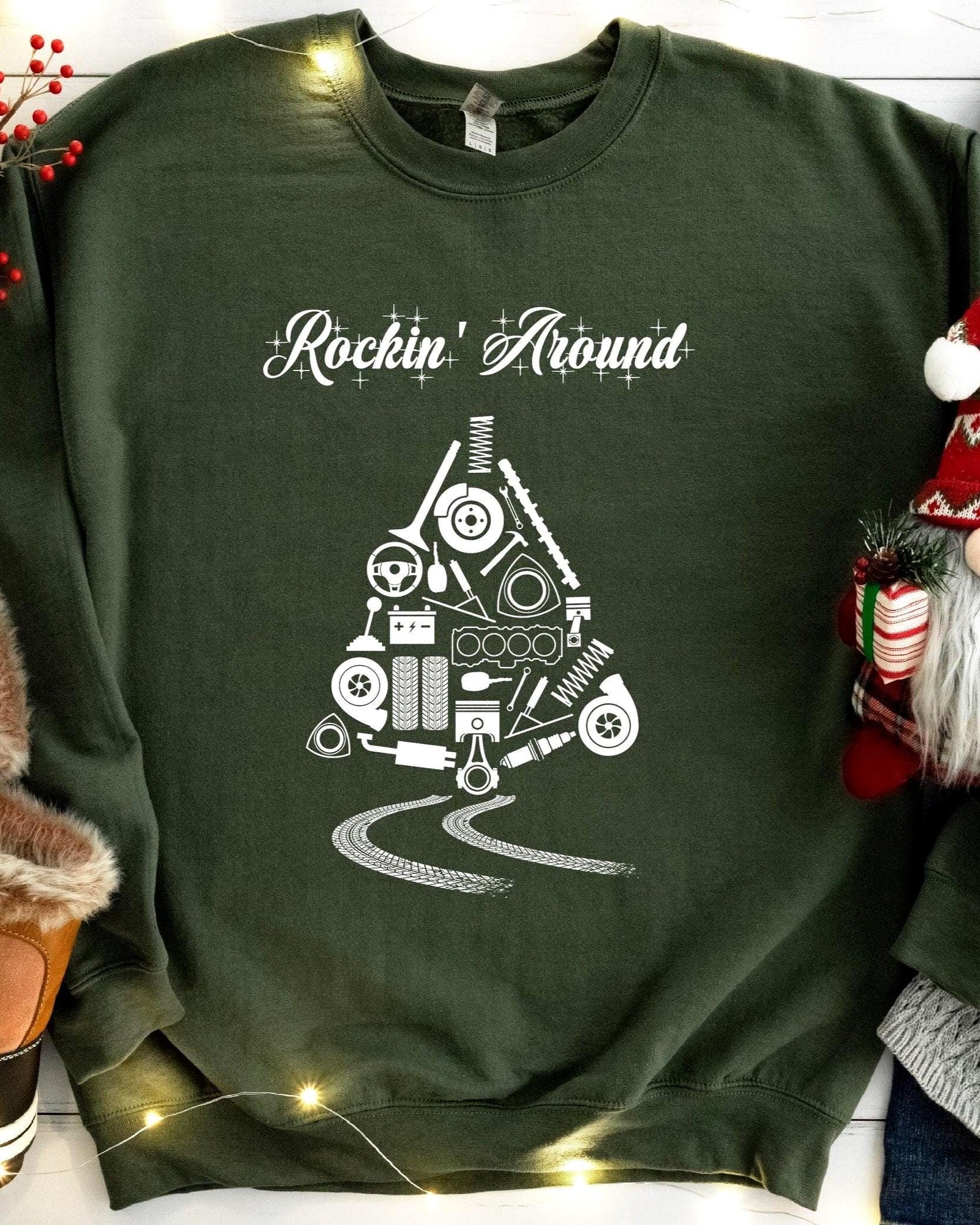 Car Parts Christmas Tree Sweatshirt