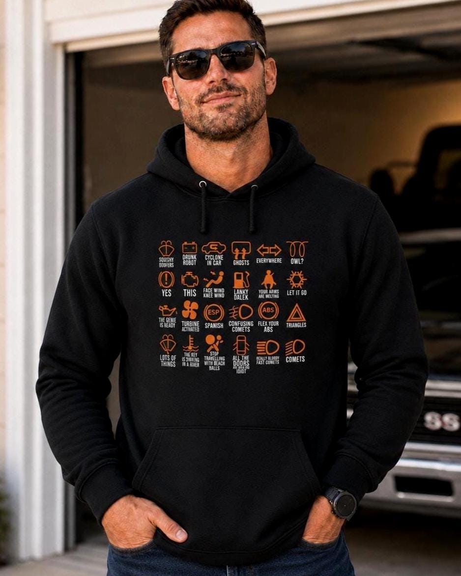Dashboard Warning Lights Explained hoodie - lifestyle photo
