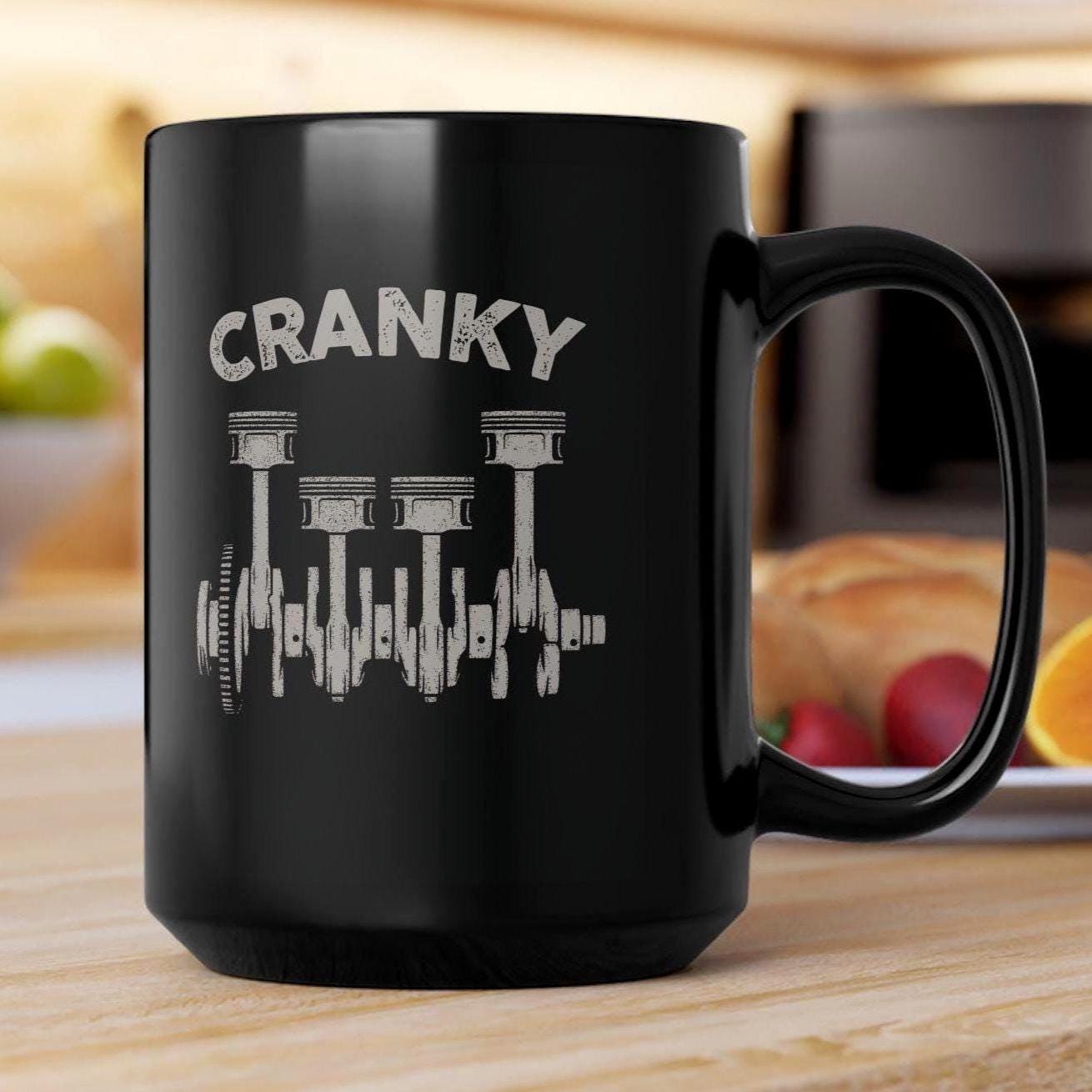 Cranky Mechanic Mug - lifestyle photo