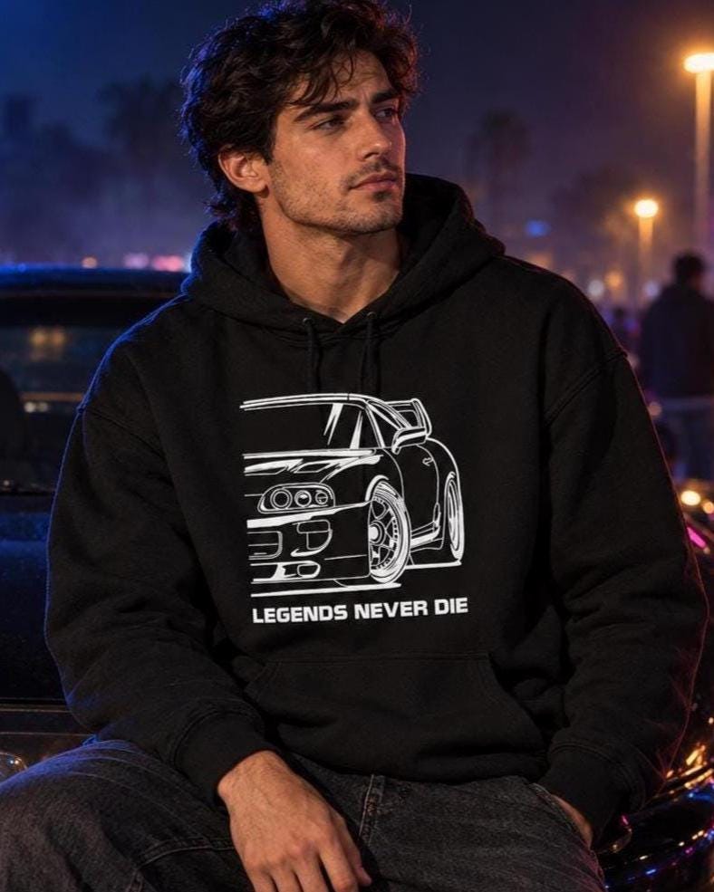 MKIV 2JZ Legends Never Die JDM hoodie - lifestyle photo