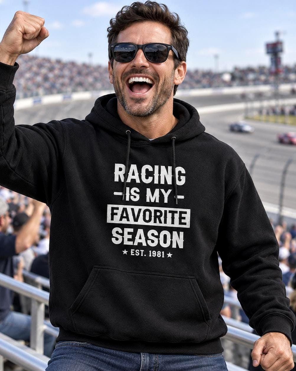 Racing Is My Favorite Season hoodie - lifestyle photo