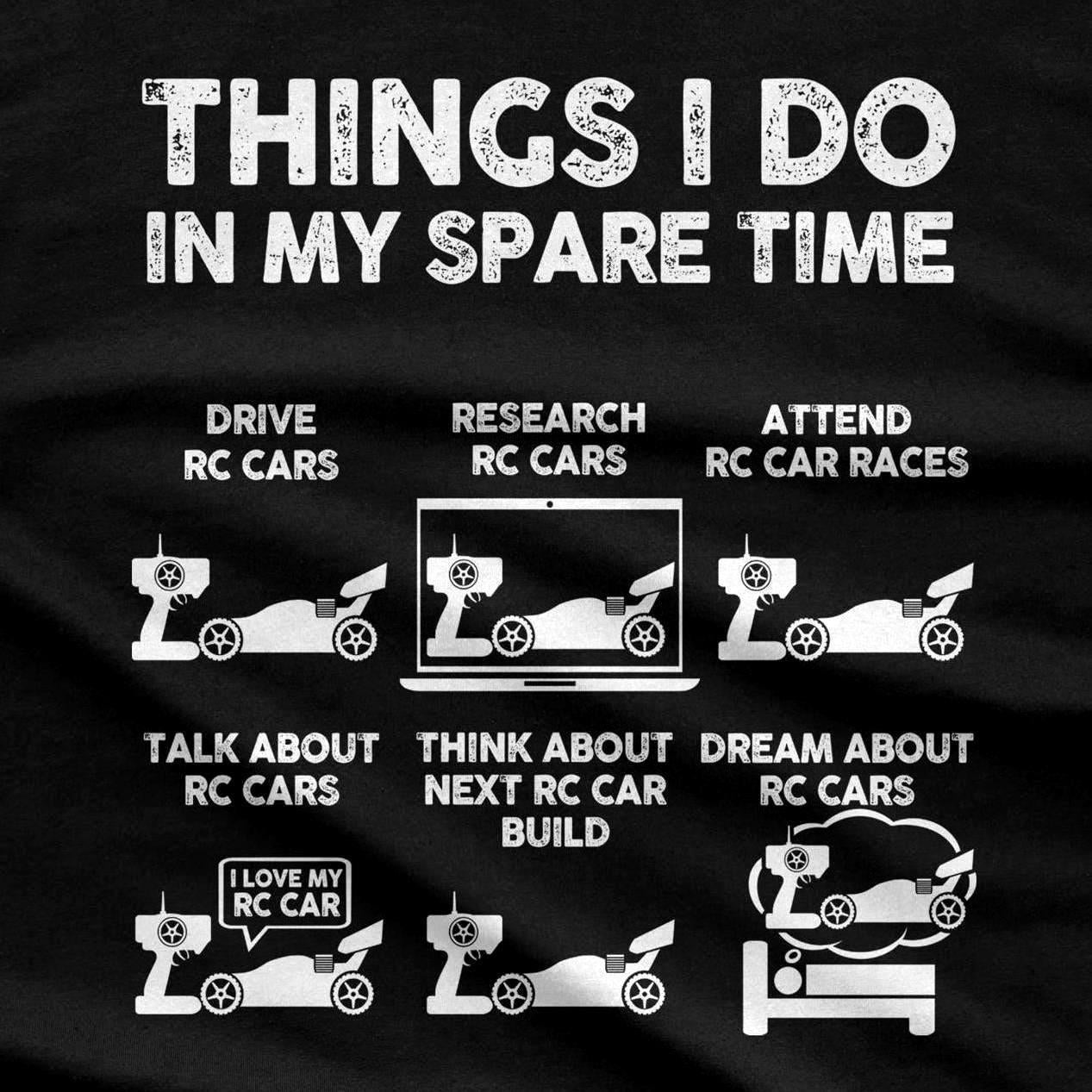 Things I Do In My Spare Time RC Cars hoodie - print close-up