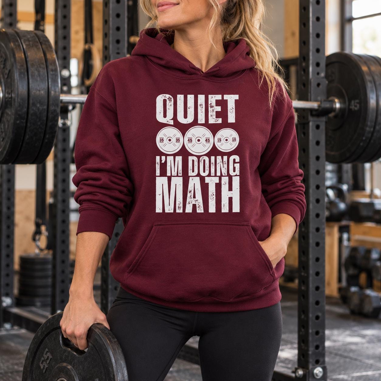 Quiet I'm Doing Math hoodie - lifestyle photo