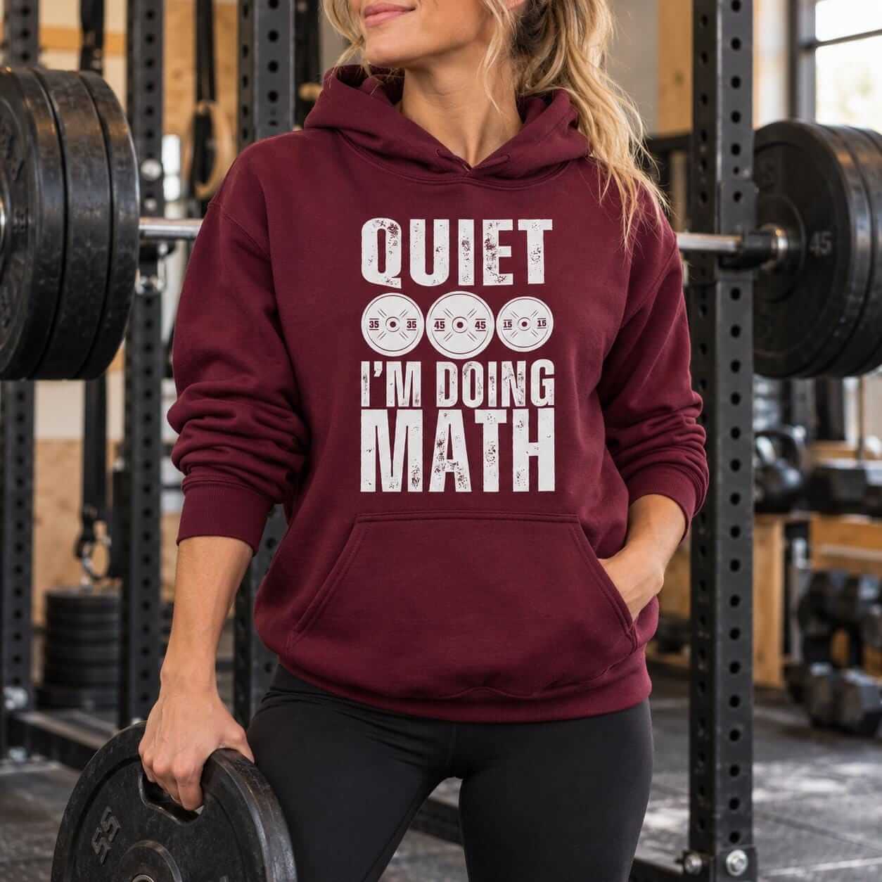 Quiet I'm Doing Math hoodie - lifestyle photo