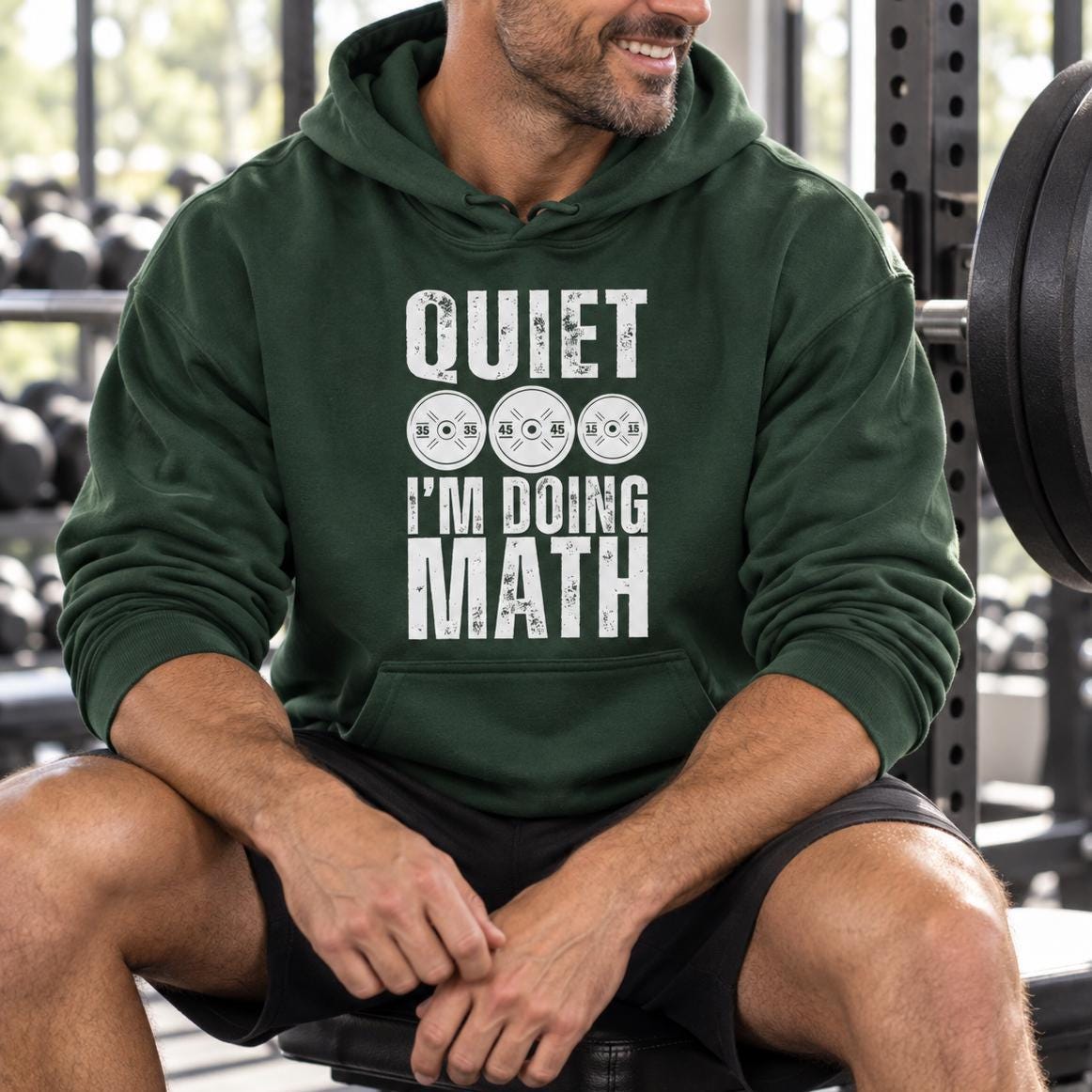 Quiet I'm Doing Math hoodie - lifestyle photo