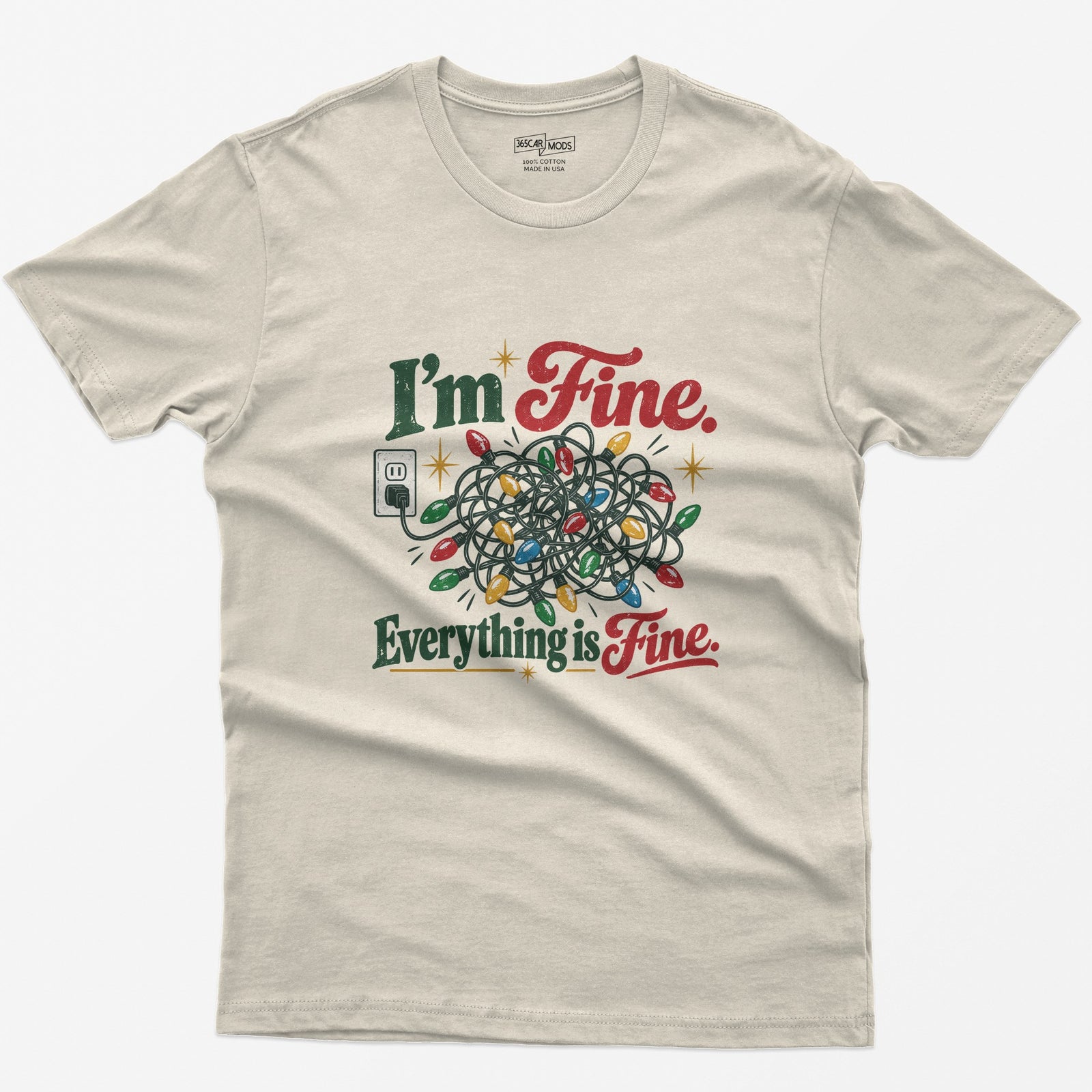 I'm Fine Everything Is Fine T-Shirt - Natural