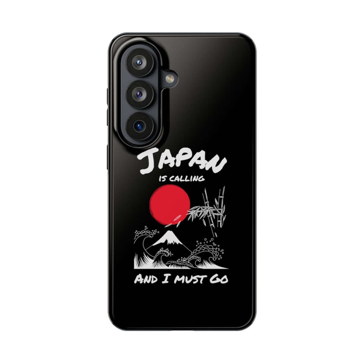Japan Is Calling and I Must Go tough phone case on Samsung Galaxy S26, back view