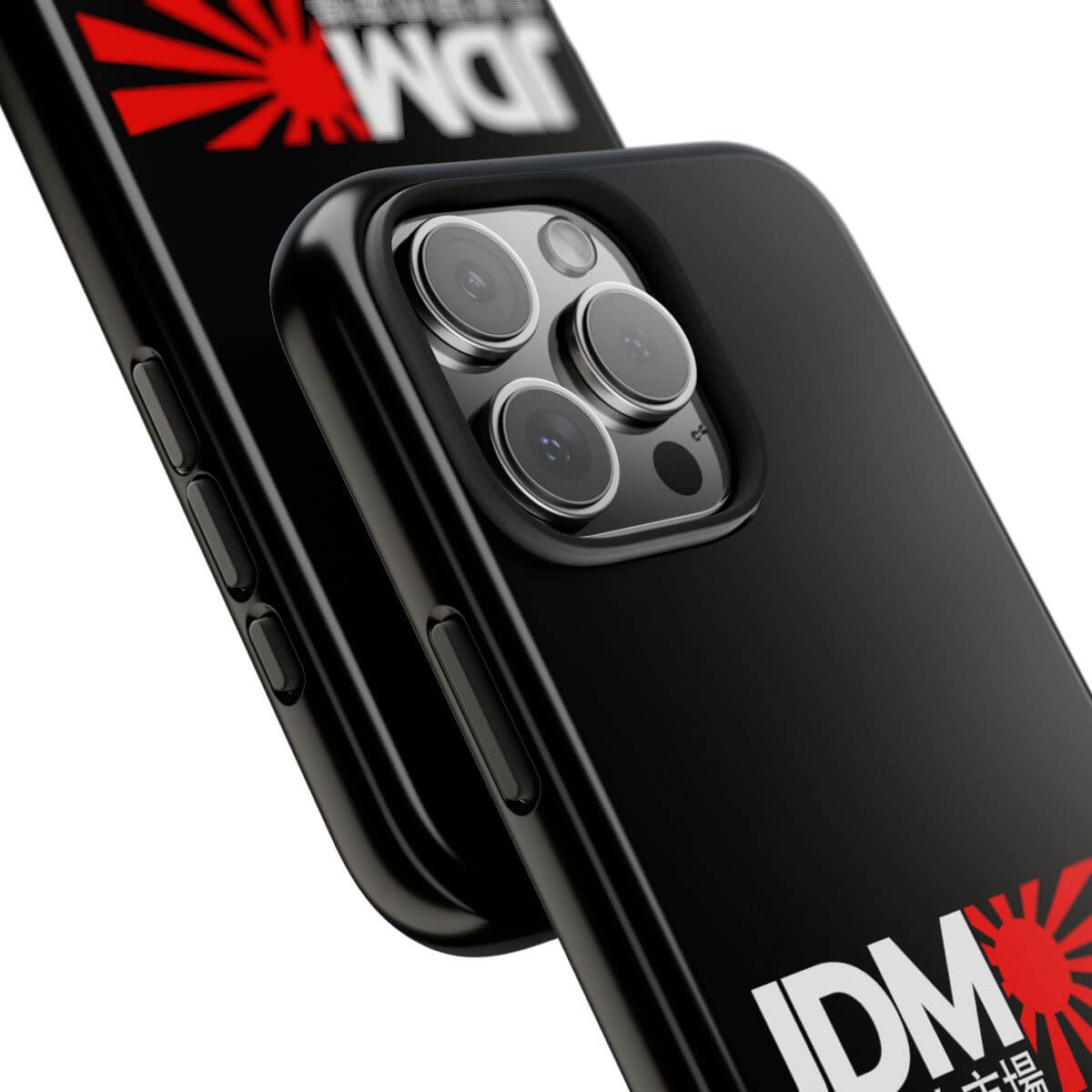 JDM Rising Sun tough phone case, close-up of the print