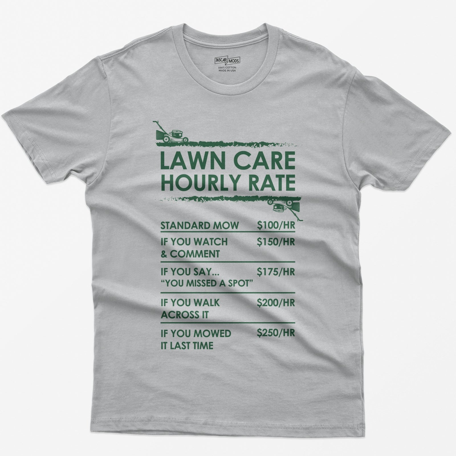 Lawn Care Hourly Rate Shirt - Sport Grey