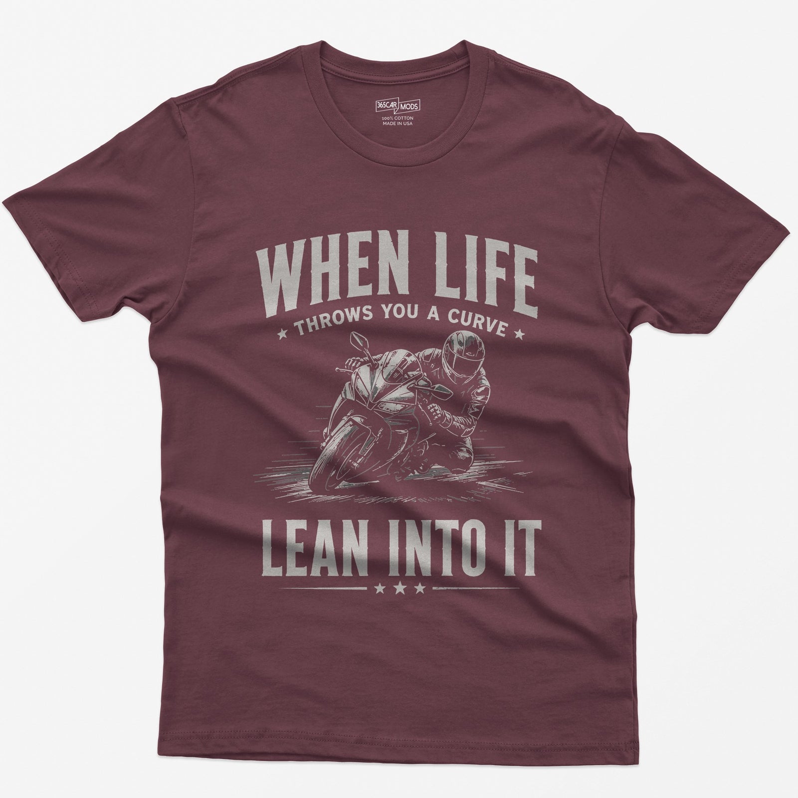 Lean Into It T-Shirt - Maroon