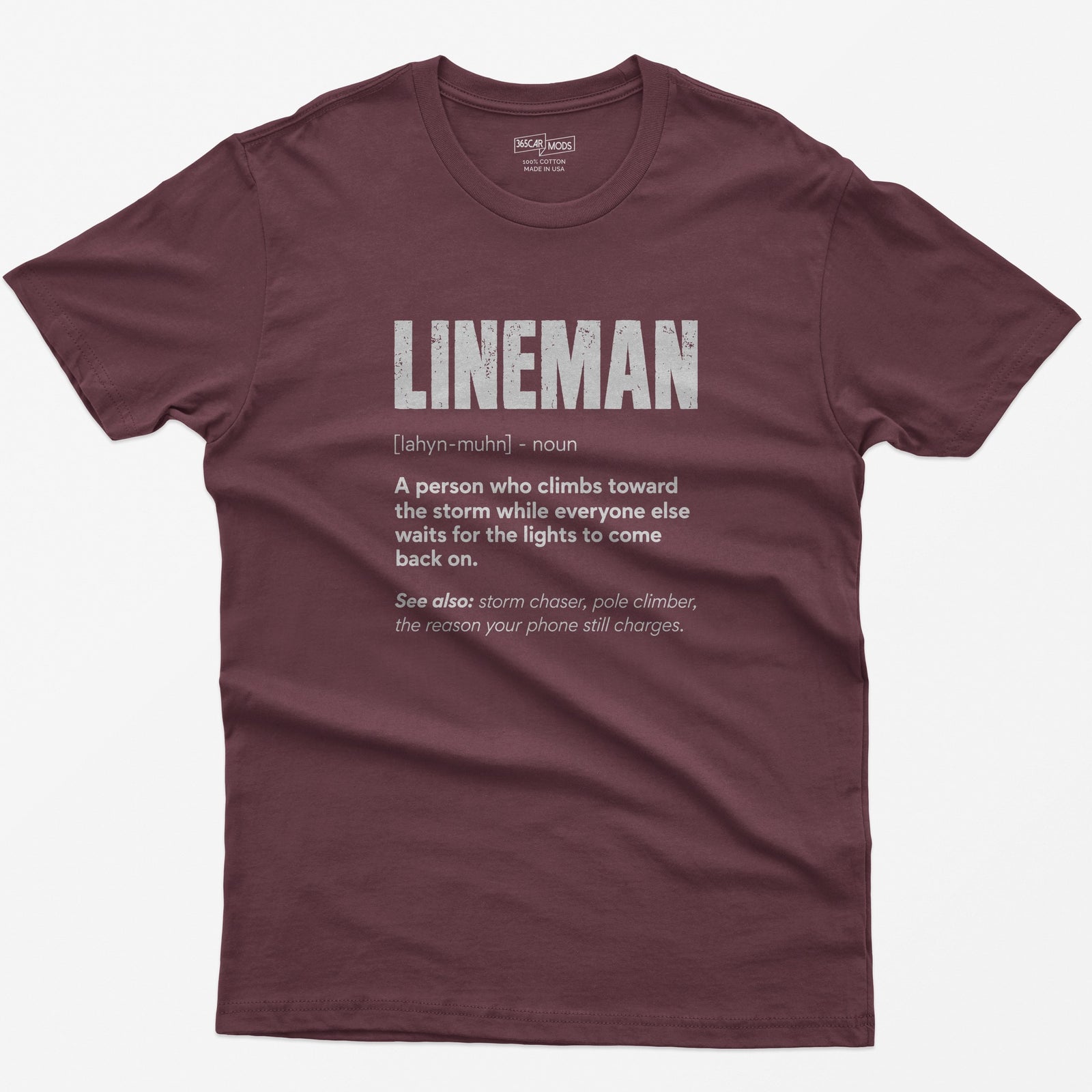 Lineman Definition T-Shirt - Maroon