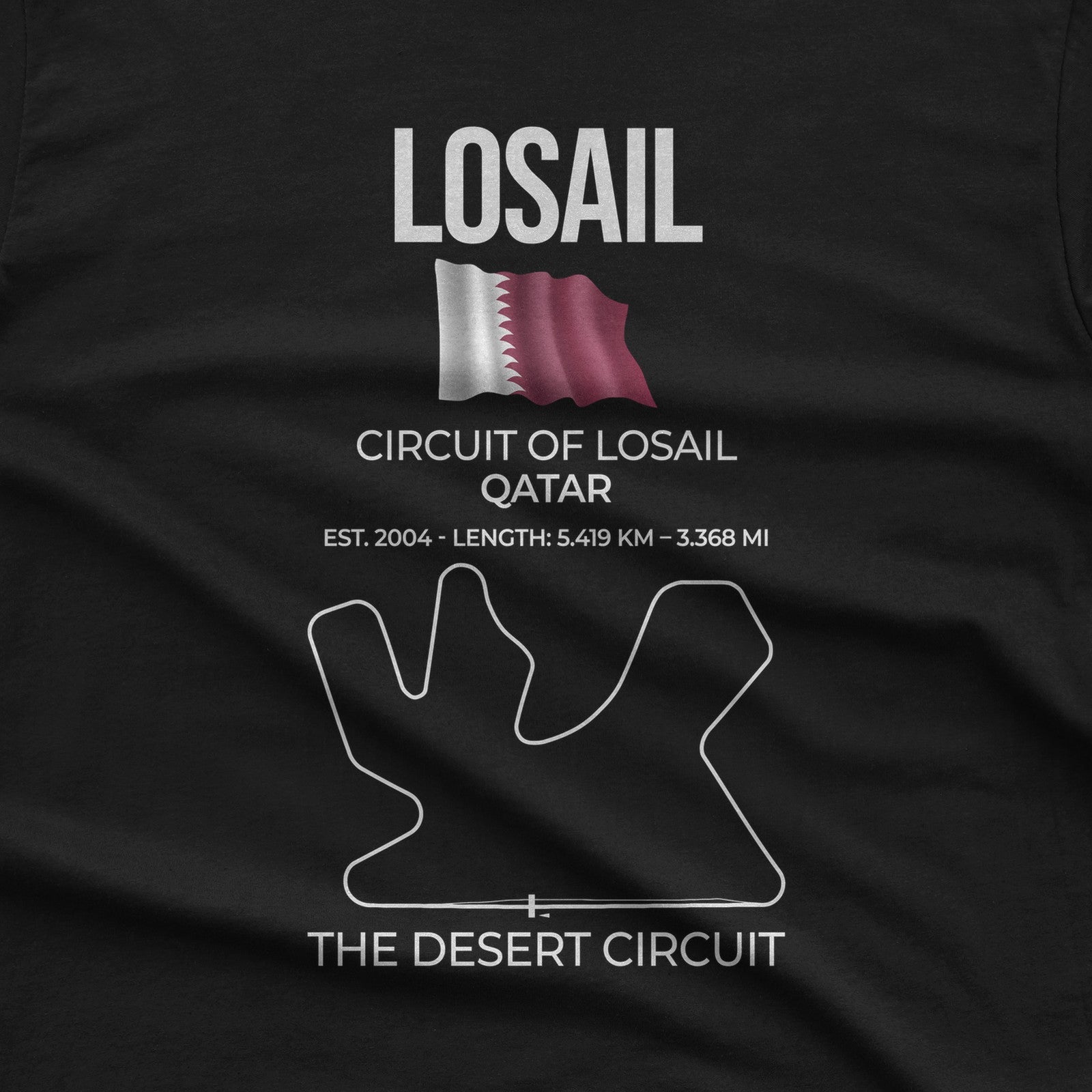 Losail Race Track T-Shirt design close-up