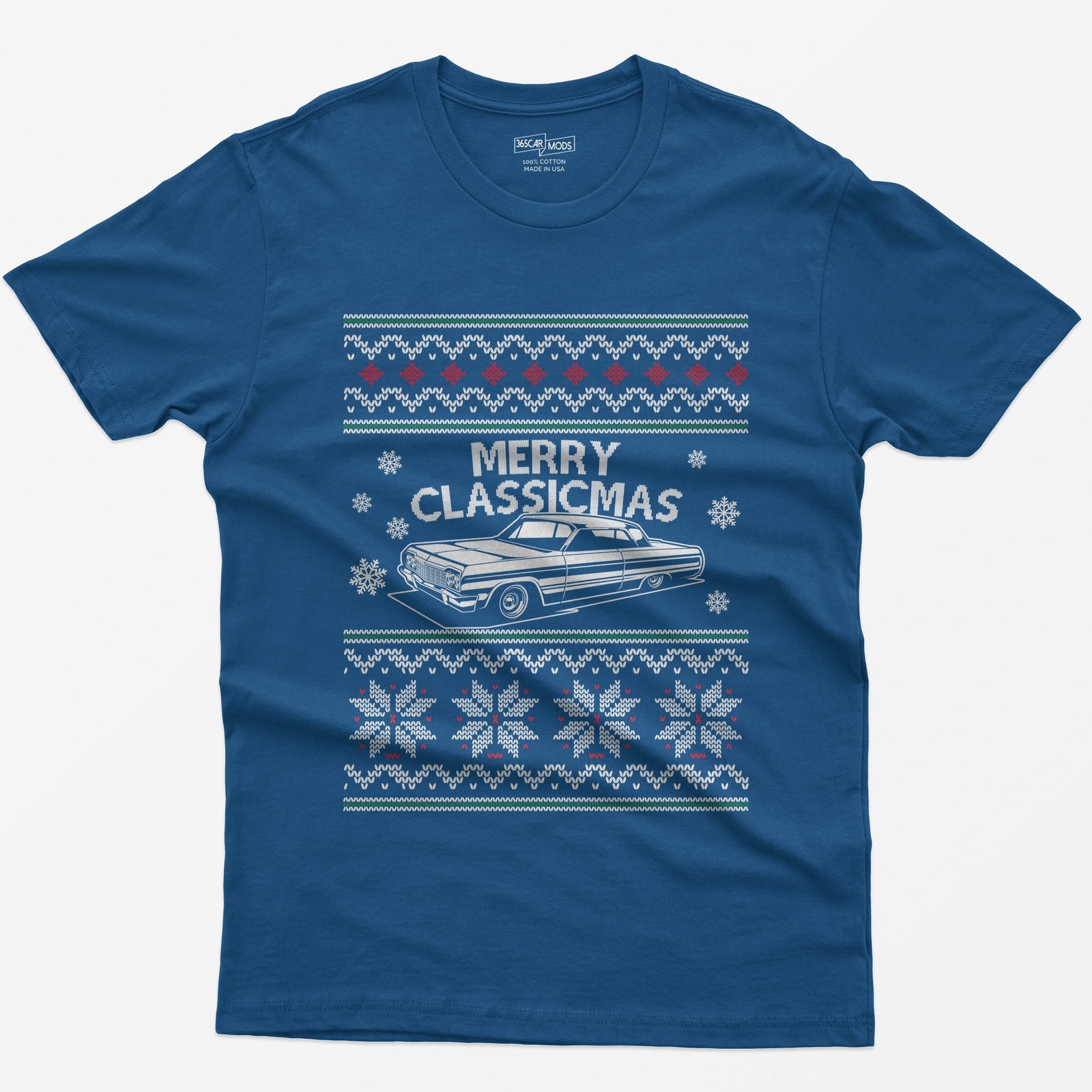 Merry Classicmas Lowrider Christmas T-Shirt - Royal