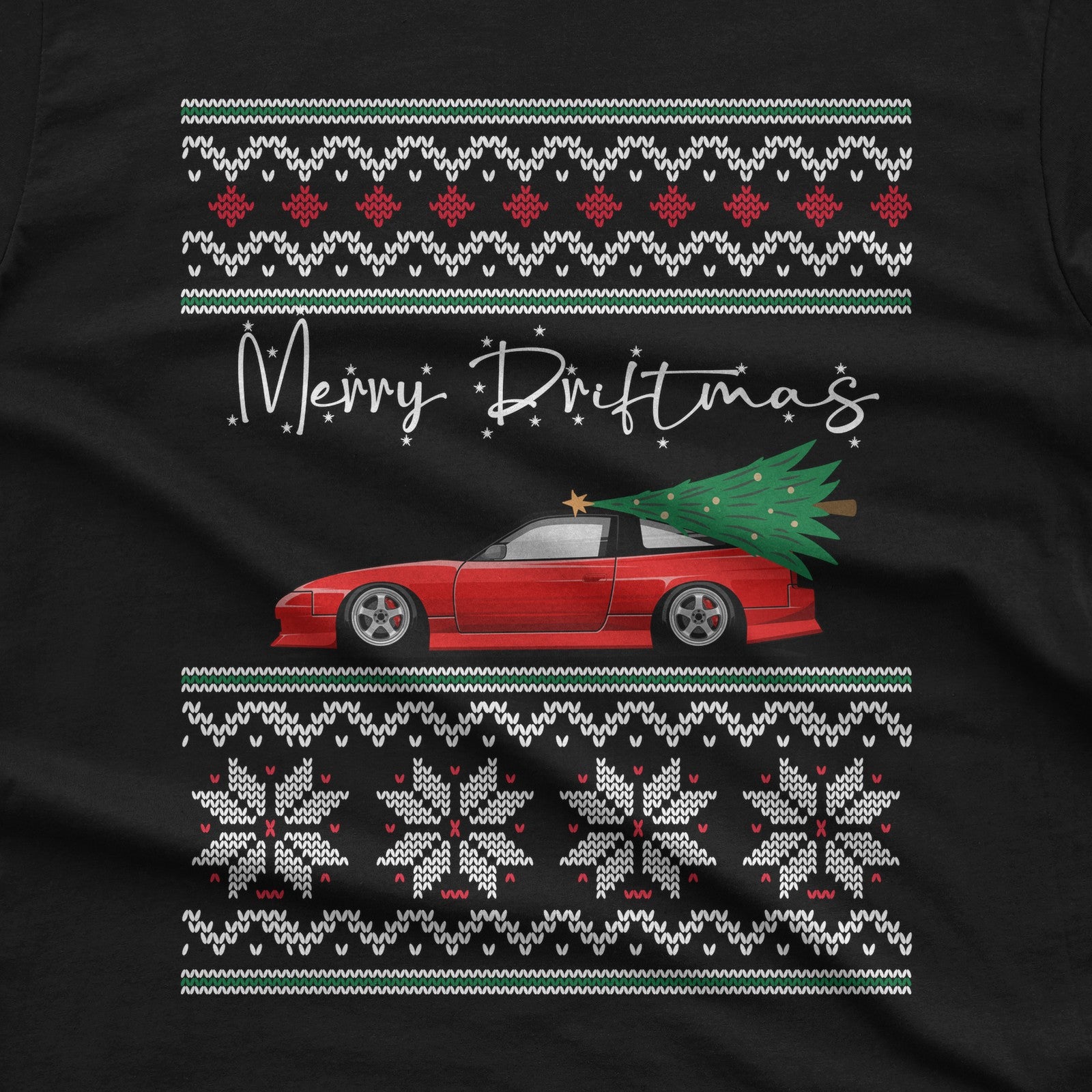 Merry Driftmas T-Shirt design close-up