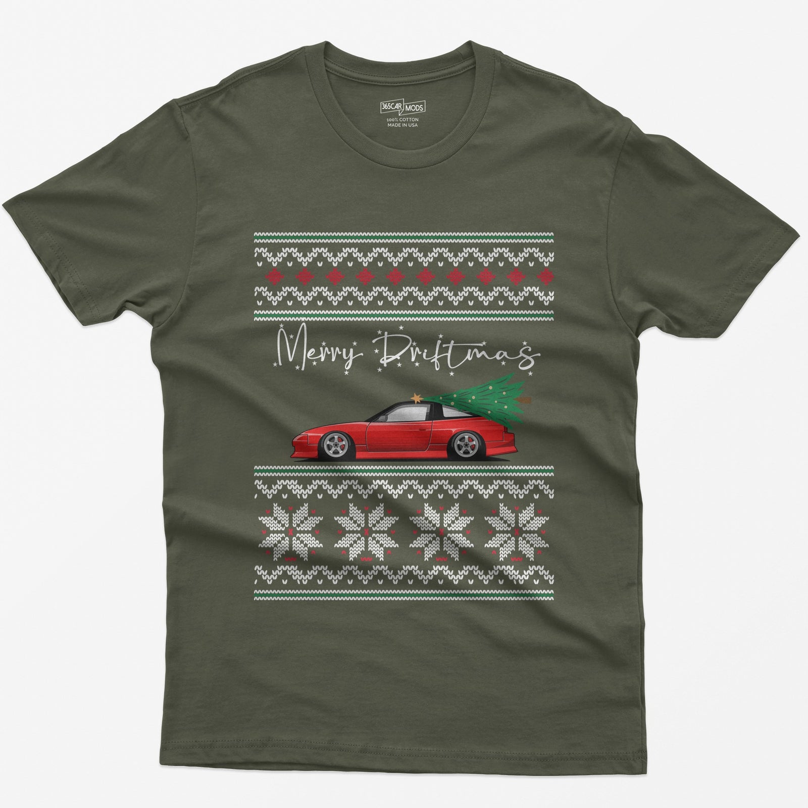 Merry Driftmas T-Shirt - Military Green
