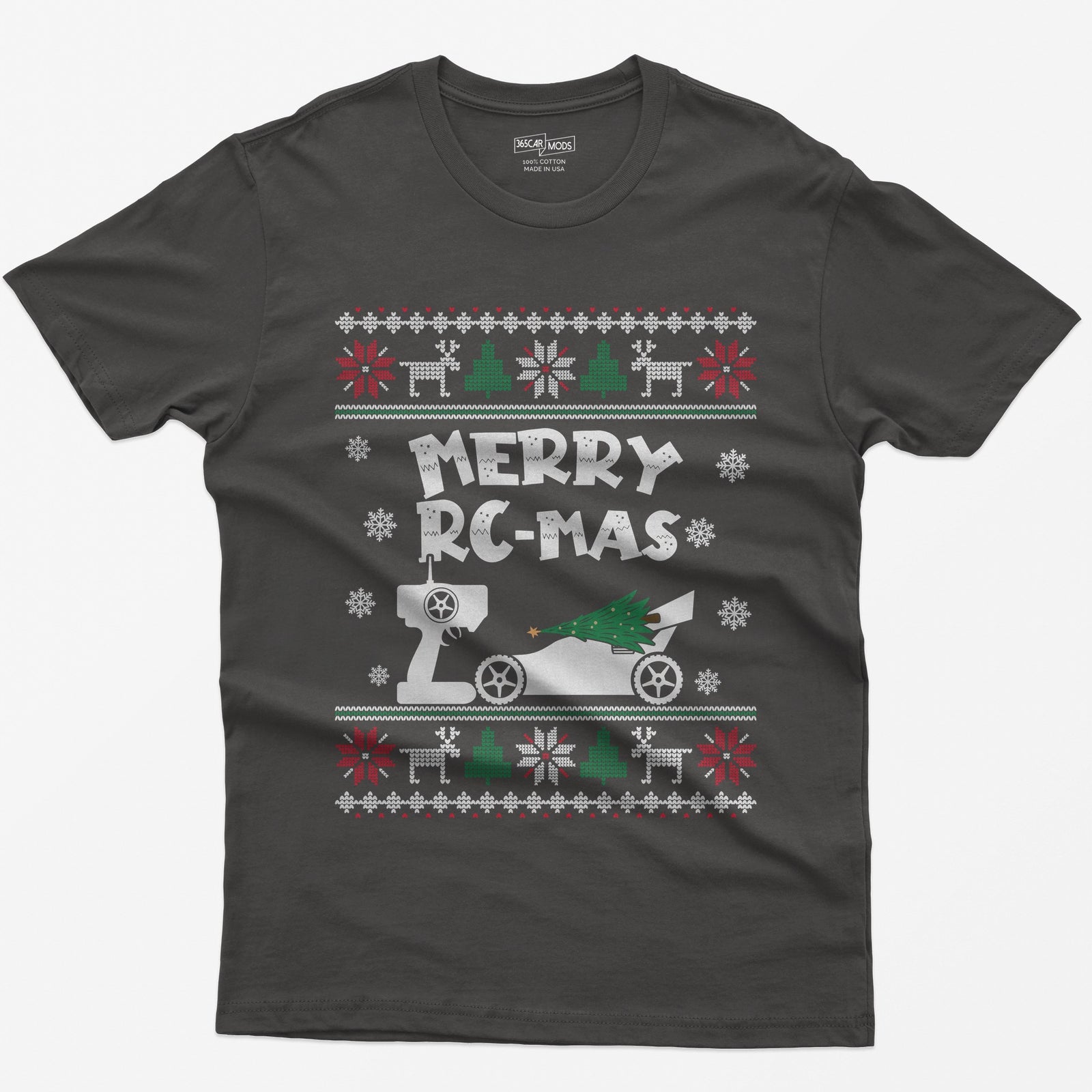Merry RC-mas RC Car Christmas T-Shirt - Dark Heather