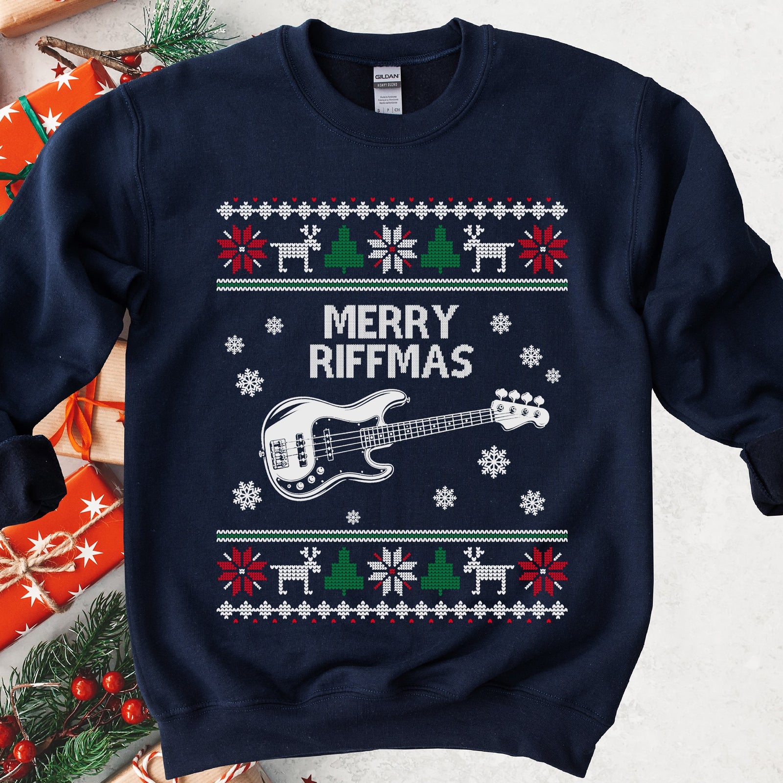 Merry Riffmas Sweatshirt - Navy