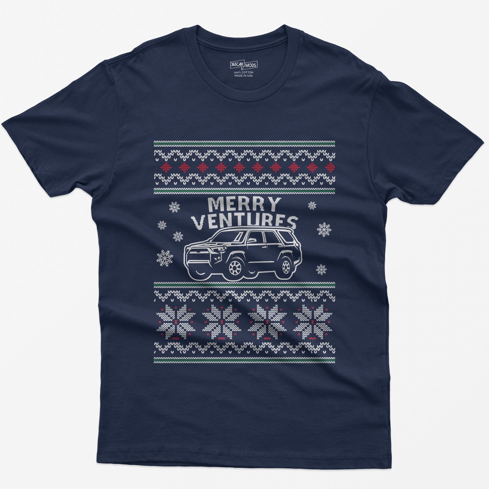 Merry Ventures Off-Road SUV Christmas T-Shirt - Navy