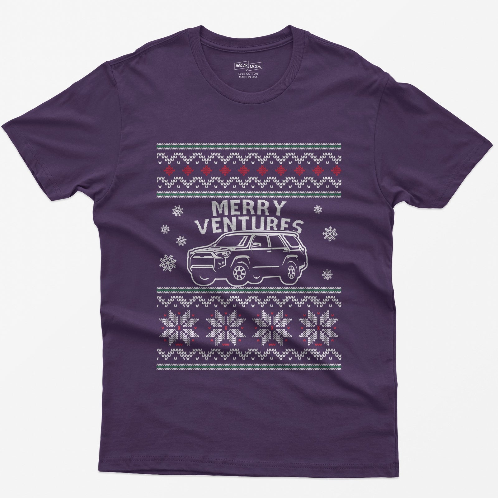 Merry Ventures Off-Road SUV Christmas T-Shirt - Purple