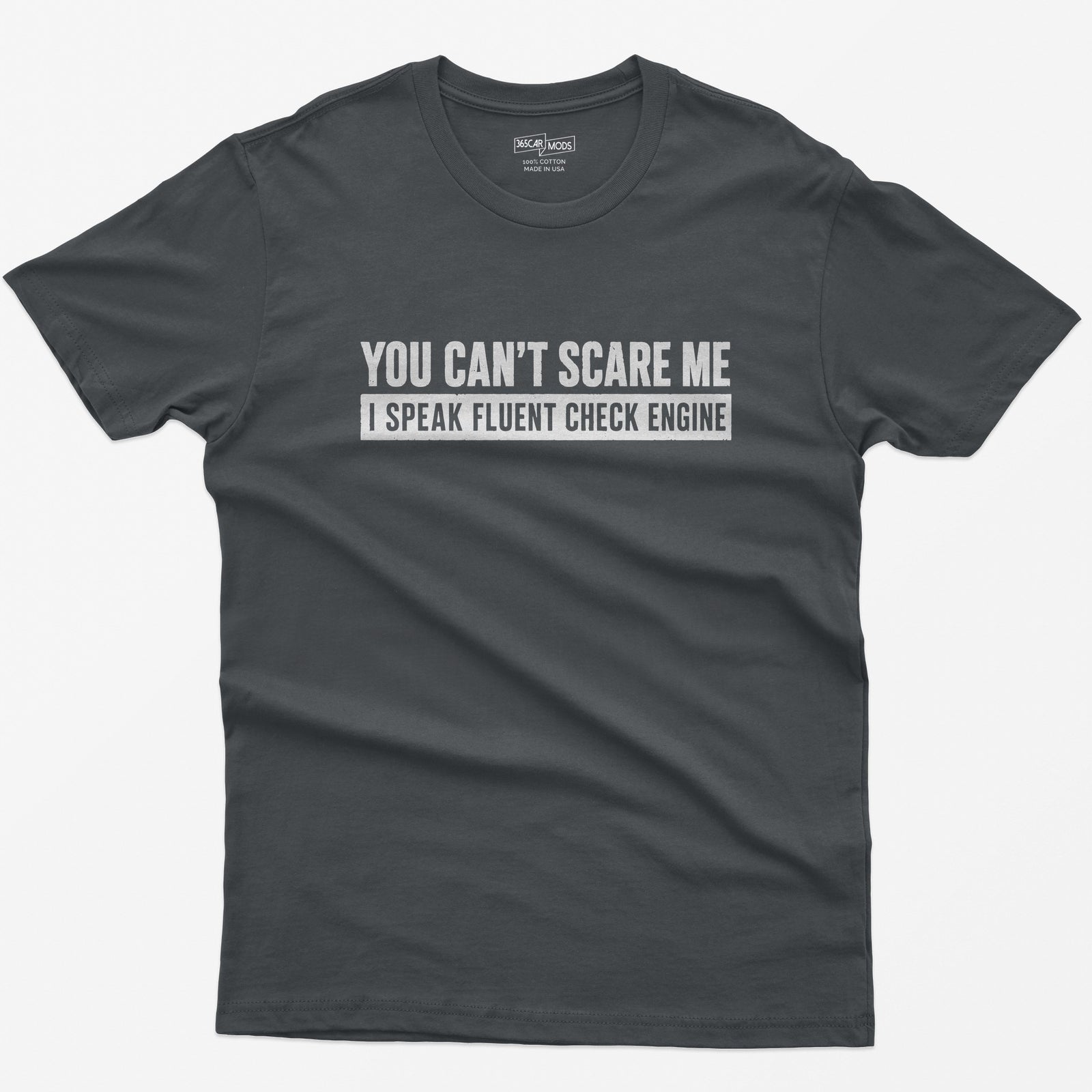 Minimalist Check Engine T-Shirt - Charcoal